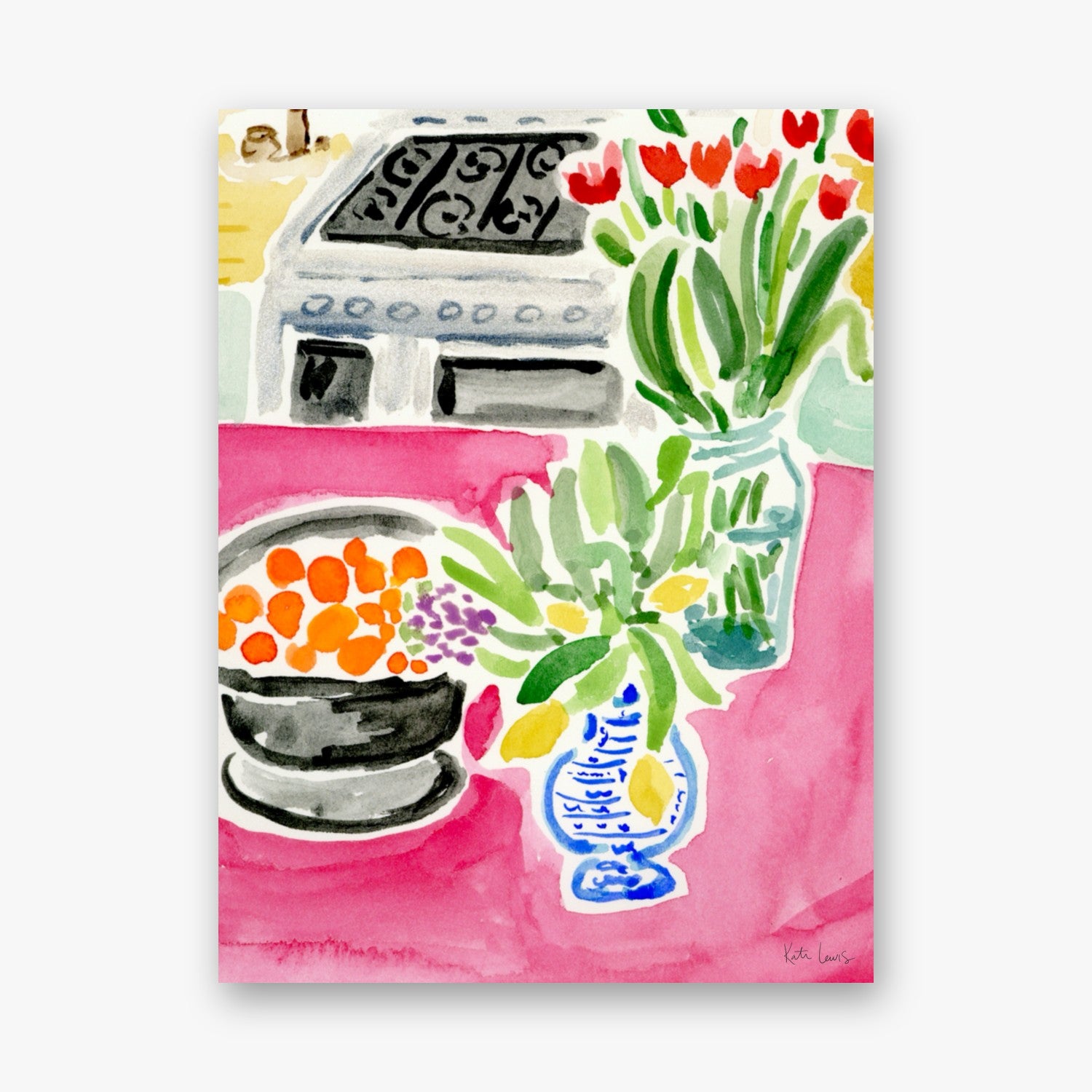 A Joyful Kitchen — art print by Kate Lewis