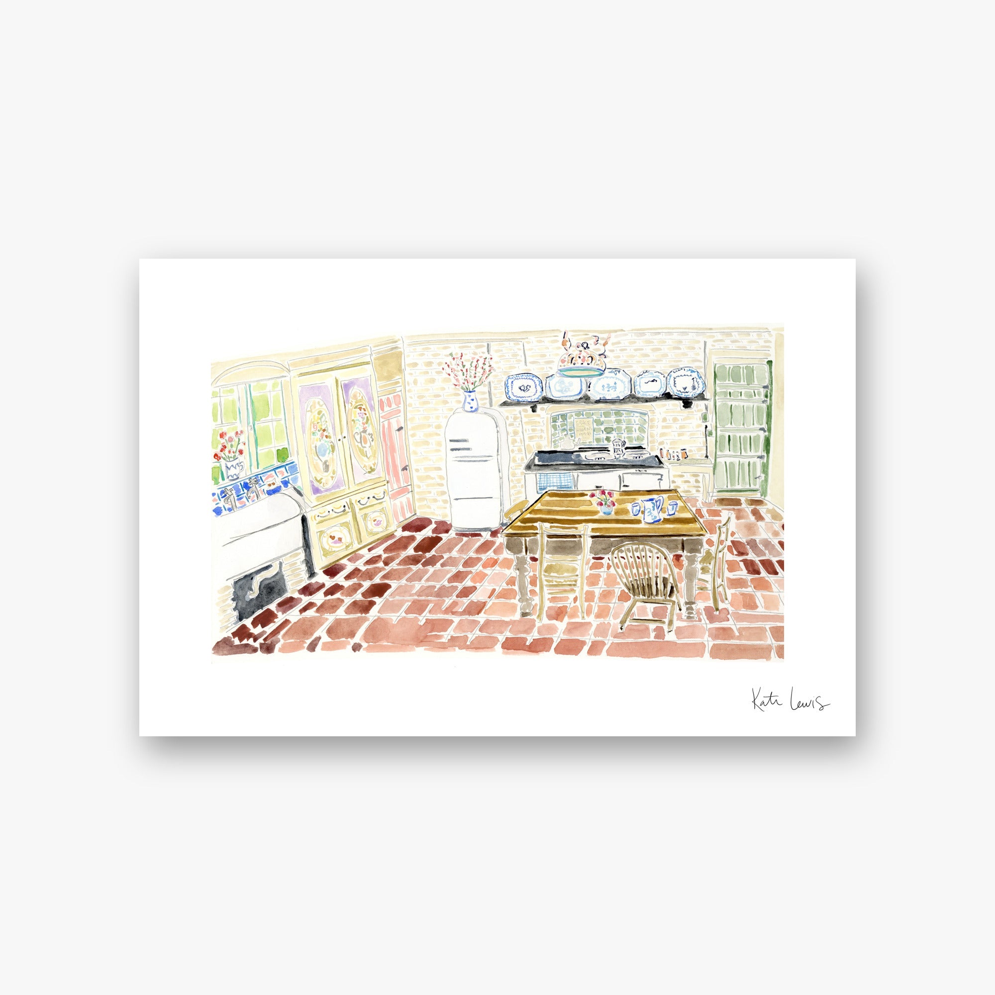 Bell and Grant's Kitchen — art print by Kate Lewis