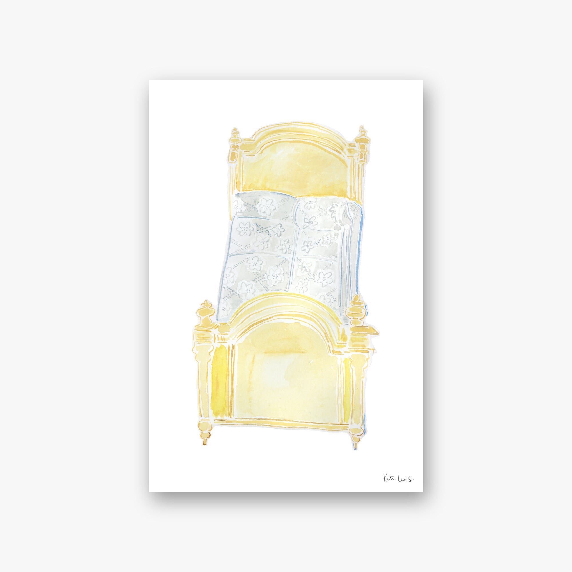 Claude Monet's Bed — art print by Kate Lewis