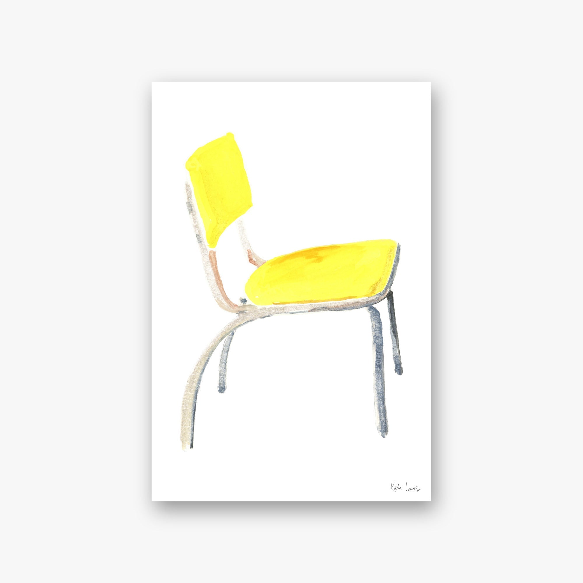 Clementine Hunter's Yellow Chair — art print by Kate Lewis