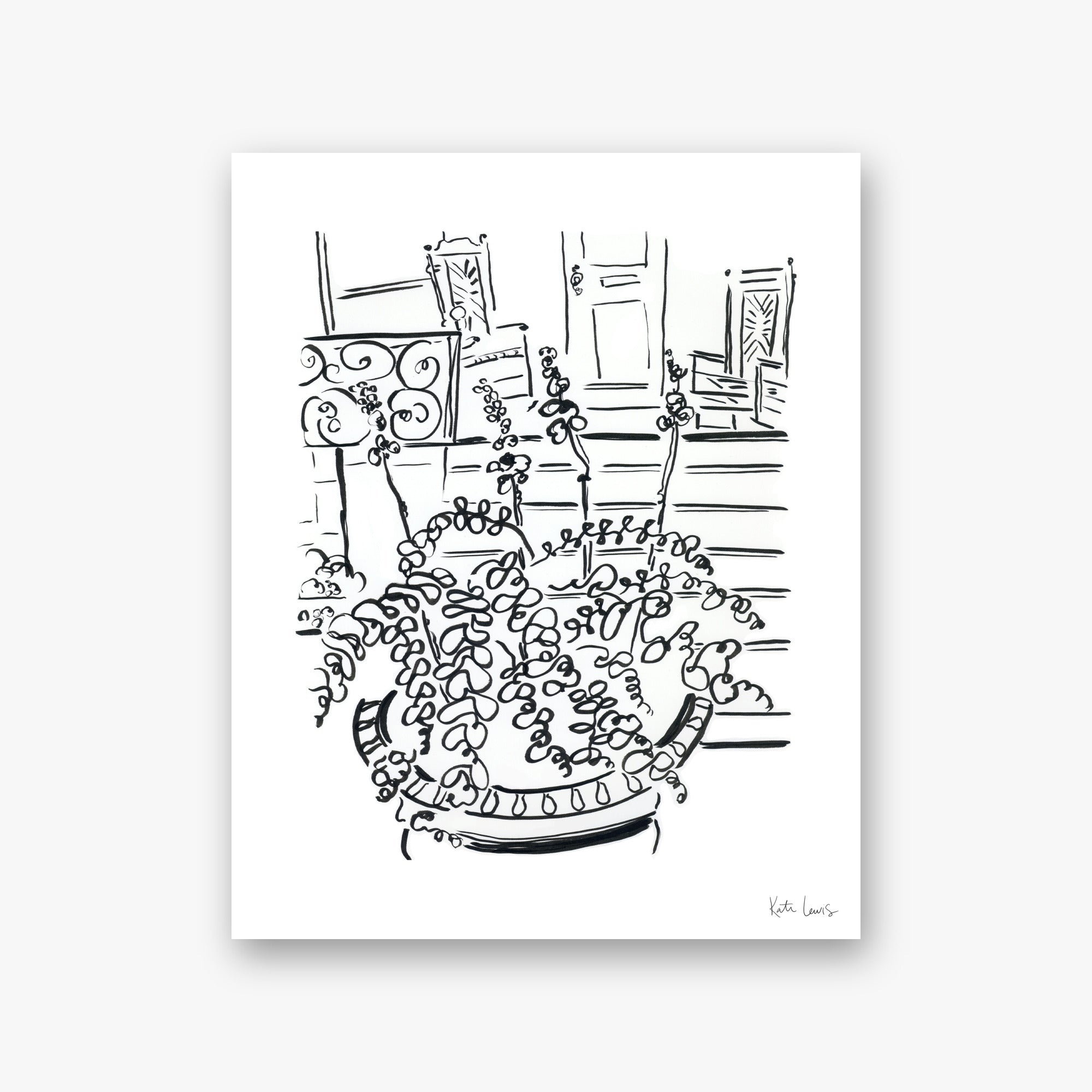 Courtyard Garden — art print by Kate Lewis