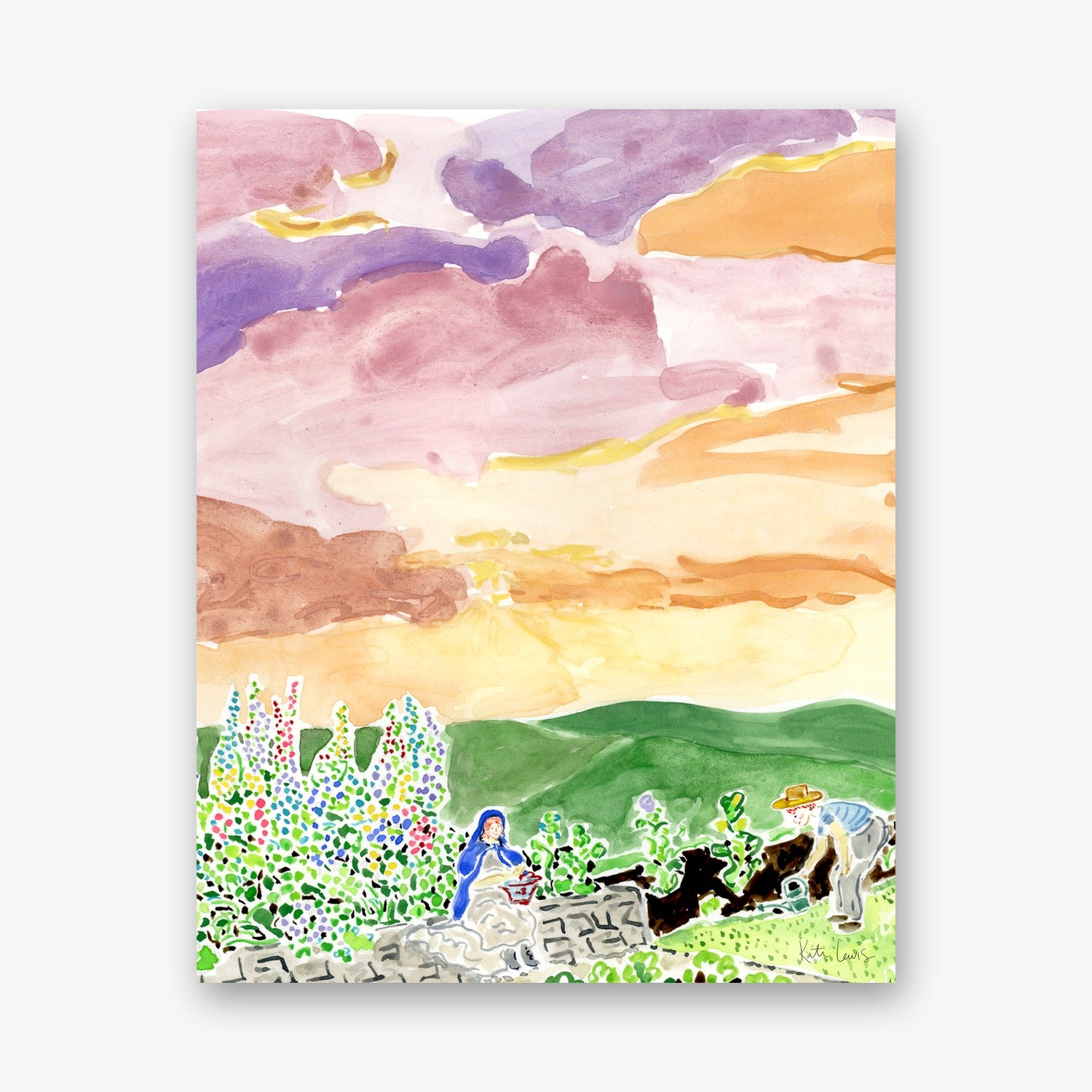 Dickon and His Mother on the Moor — art print by Kate Lewis
