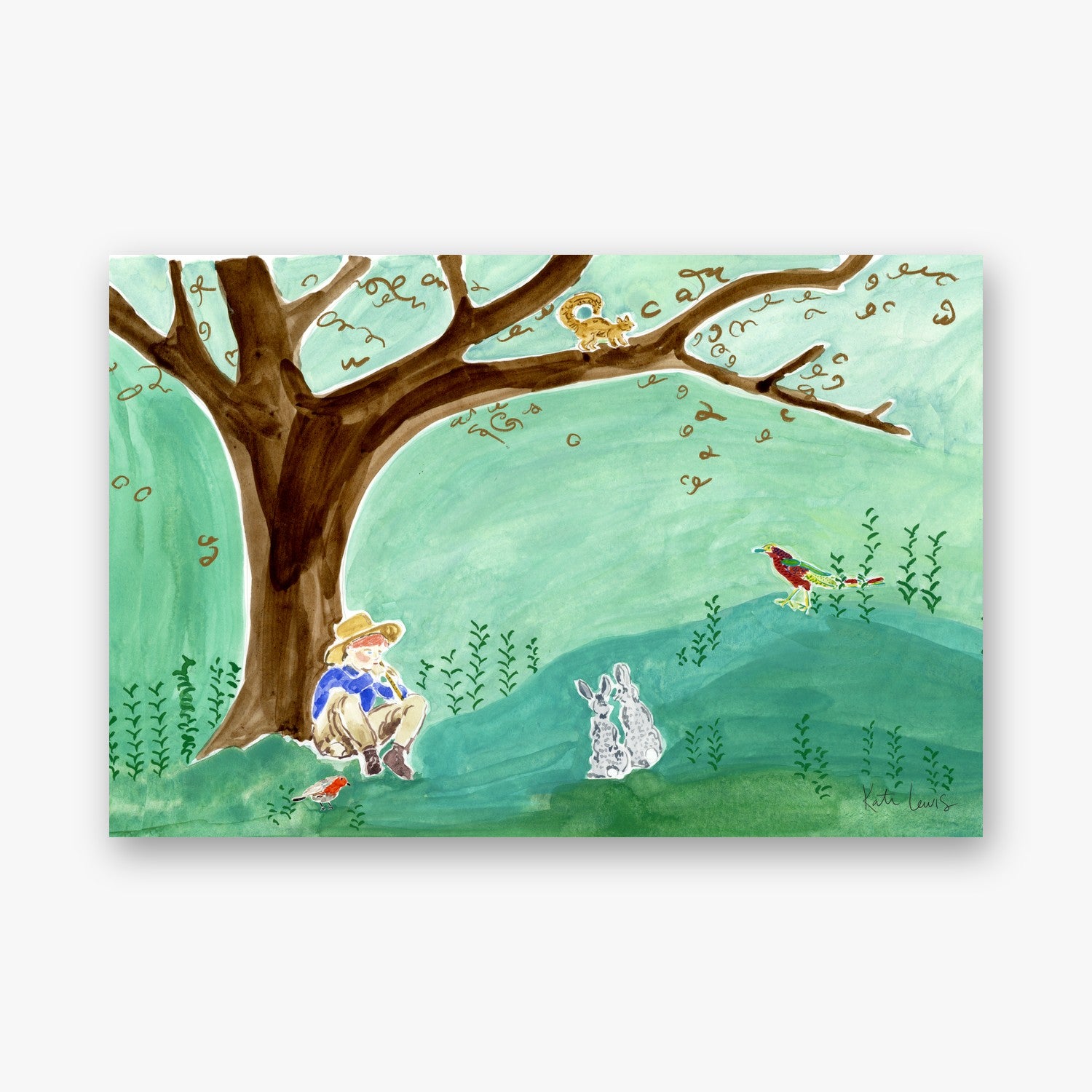 Dickon Under the Tree — art print by Kate Lewis