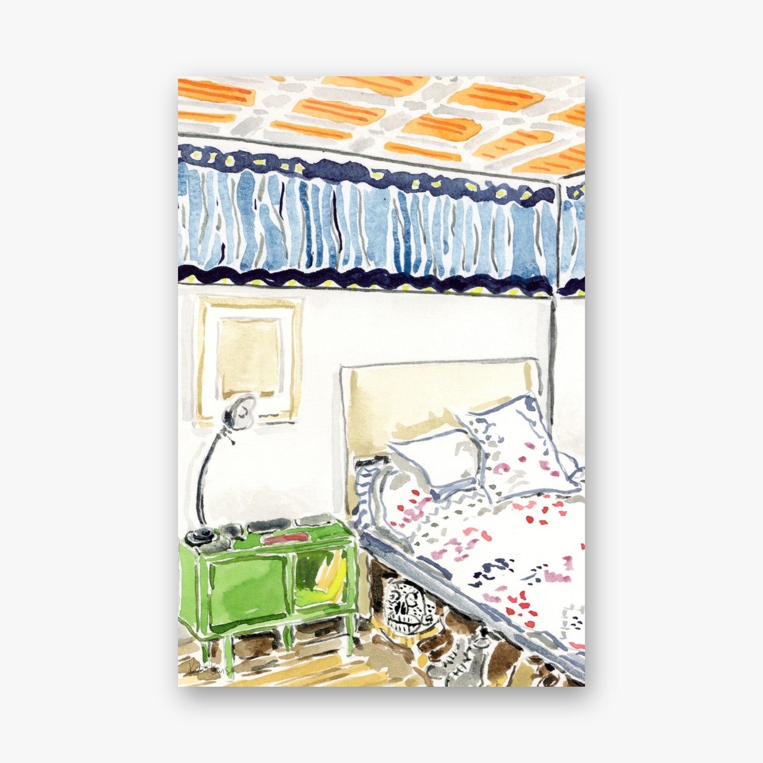 Diego Rivera's Bedroom — art print by Kate Lewis