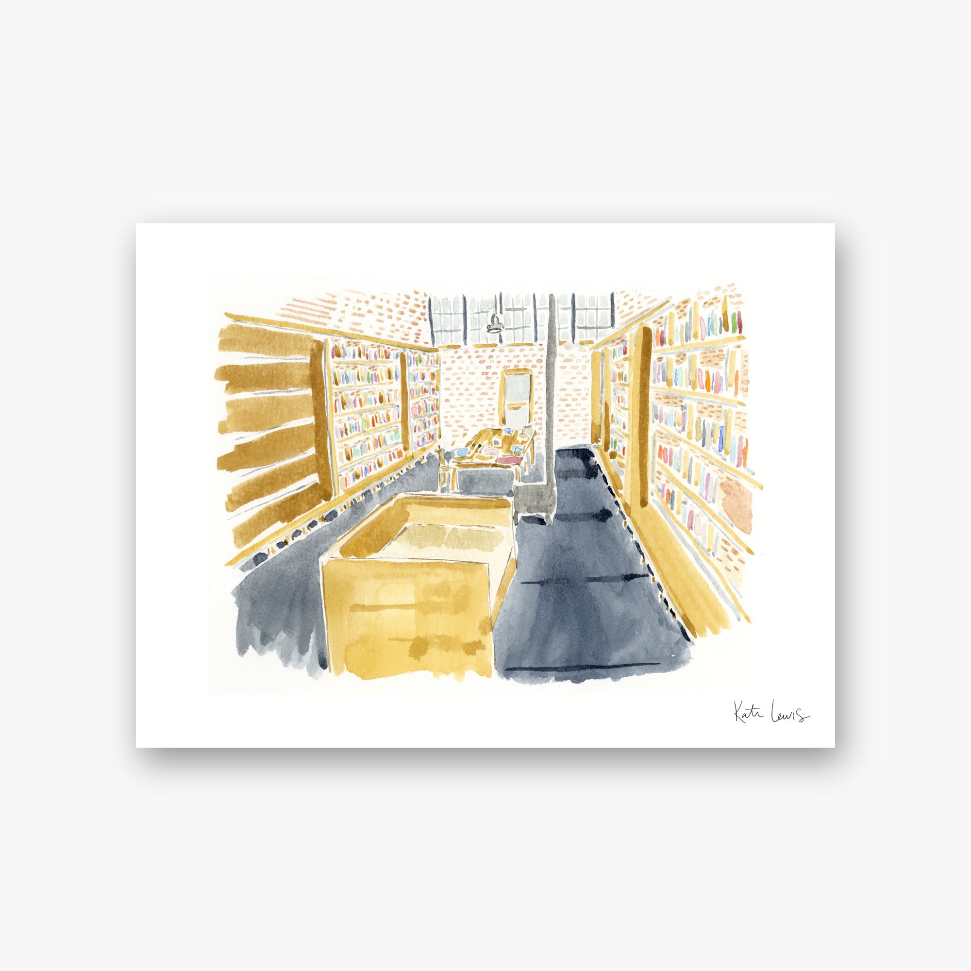 Donald Judd's Library at Marfa — art print by Kate Lewis