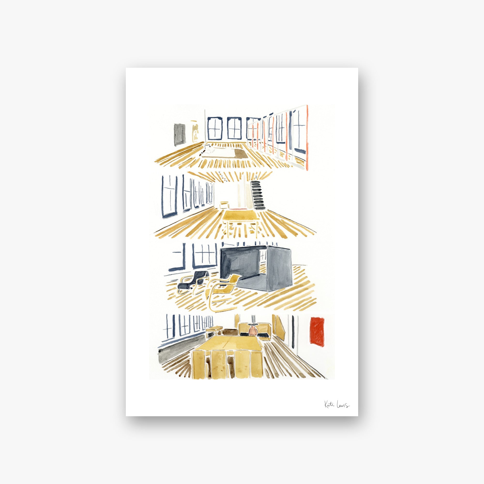 Donald Judd's Loft — art print by Kate Lewis