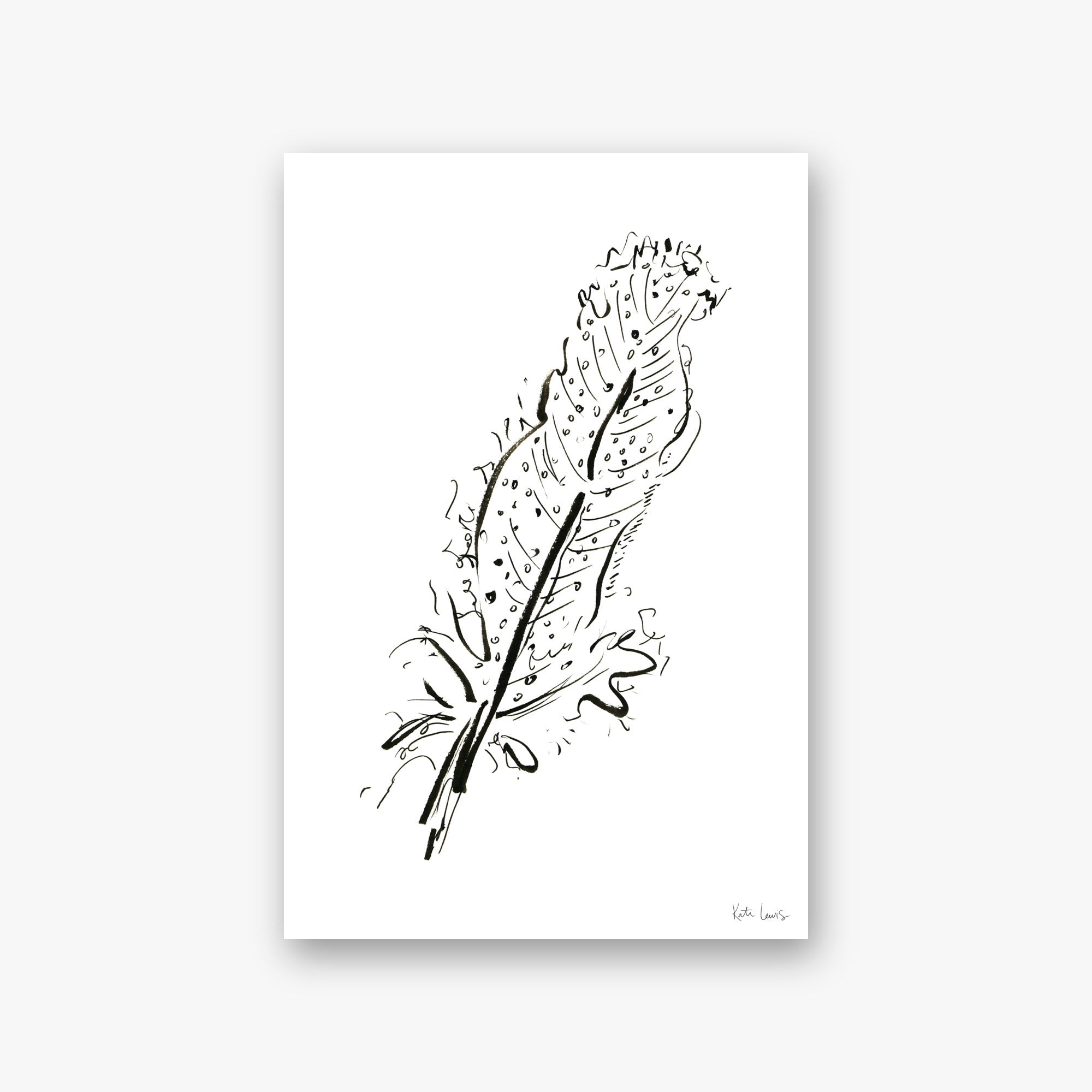 Feather Study III — art print by Kate Lewis
