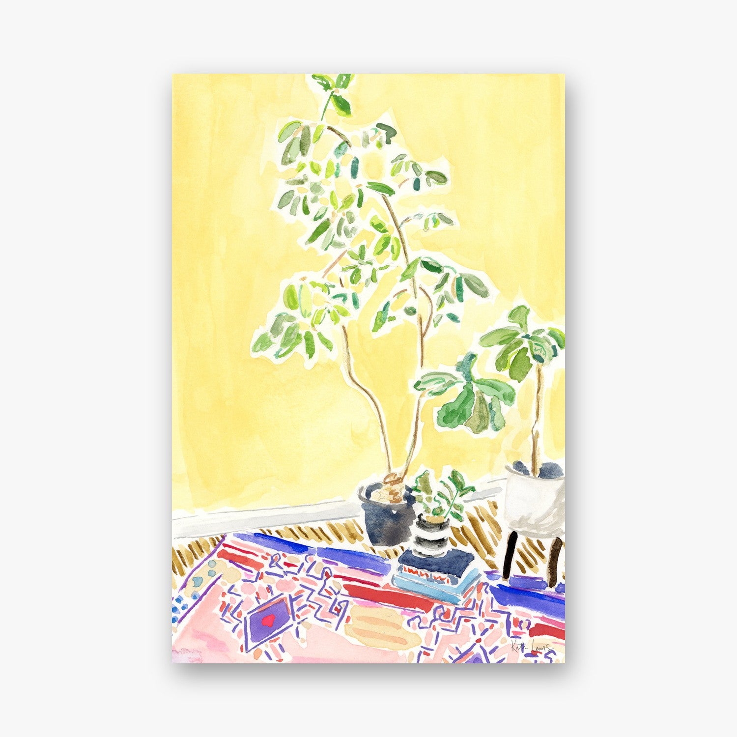 Forman's Plants and Rug — art print by Kate Lewis