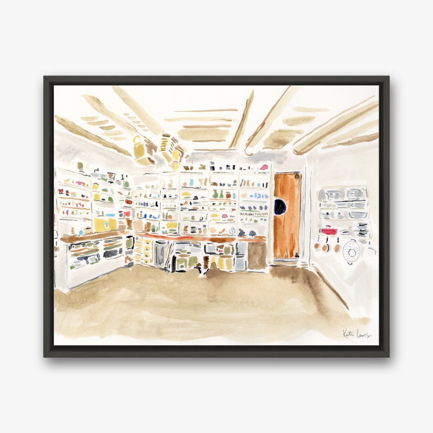 Georgia O'Keeffe's Pantry in a Black float frame