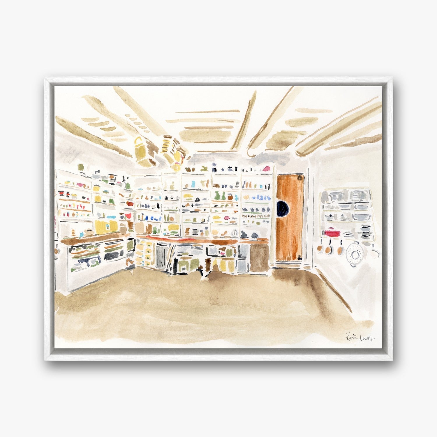 Georgia O'Keeffe's Pantry in a White float frame