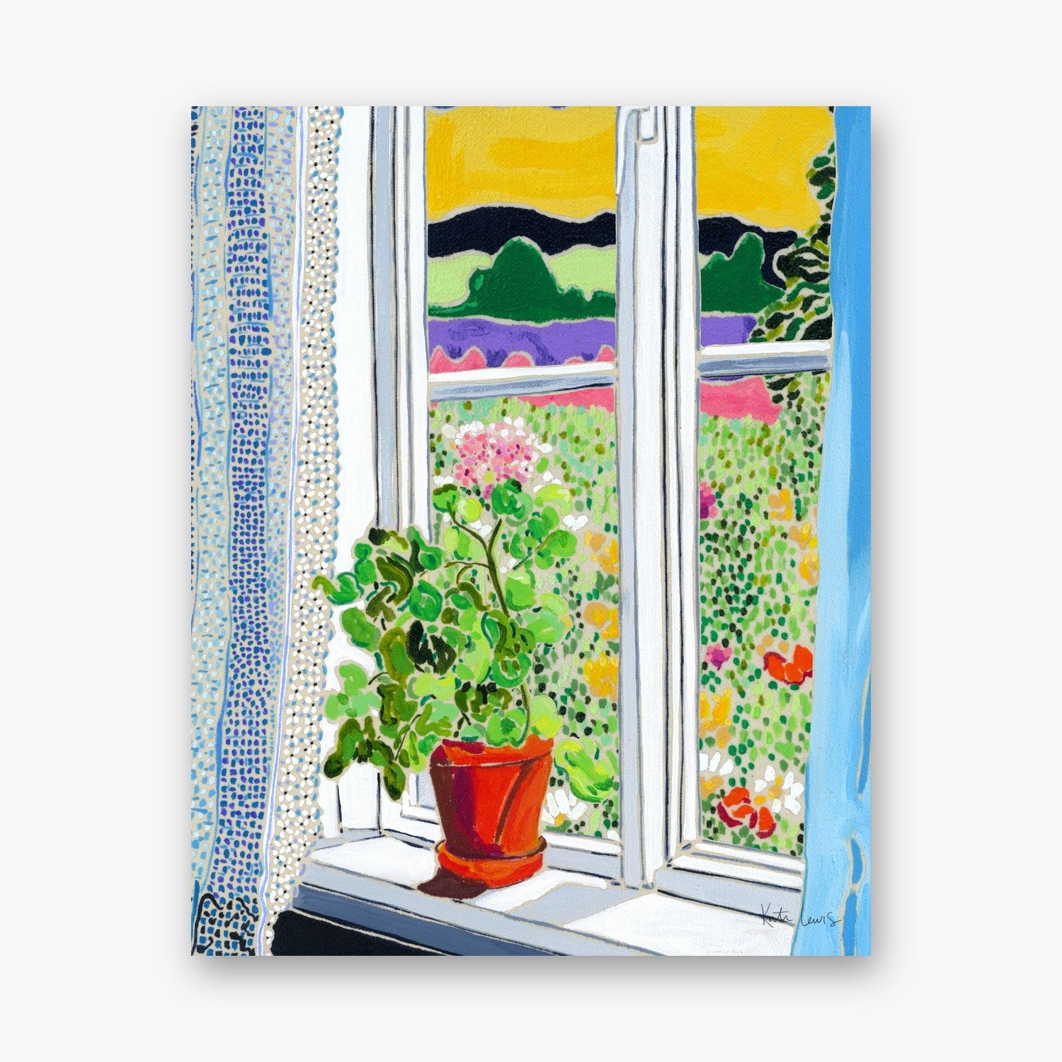 Geranium with Meadow View