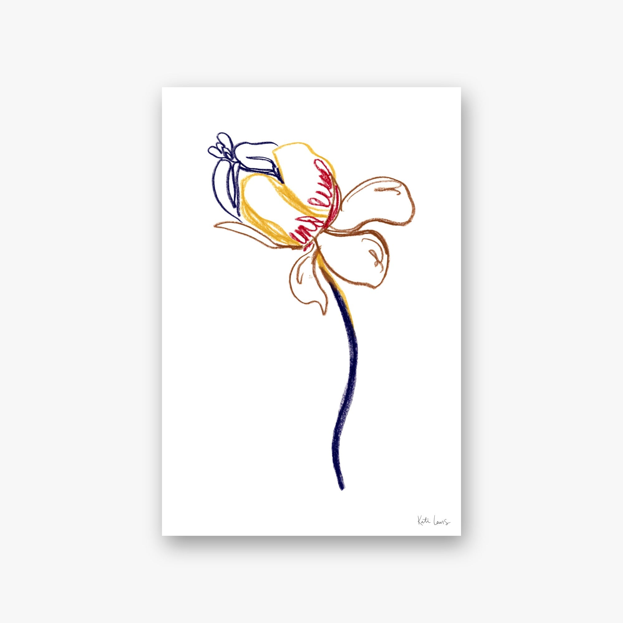 Golden Dahlia — art print by Kate Lewis