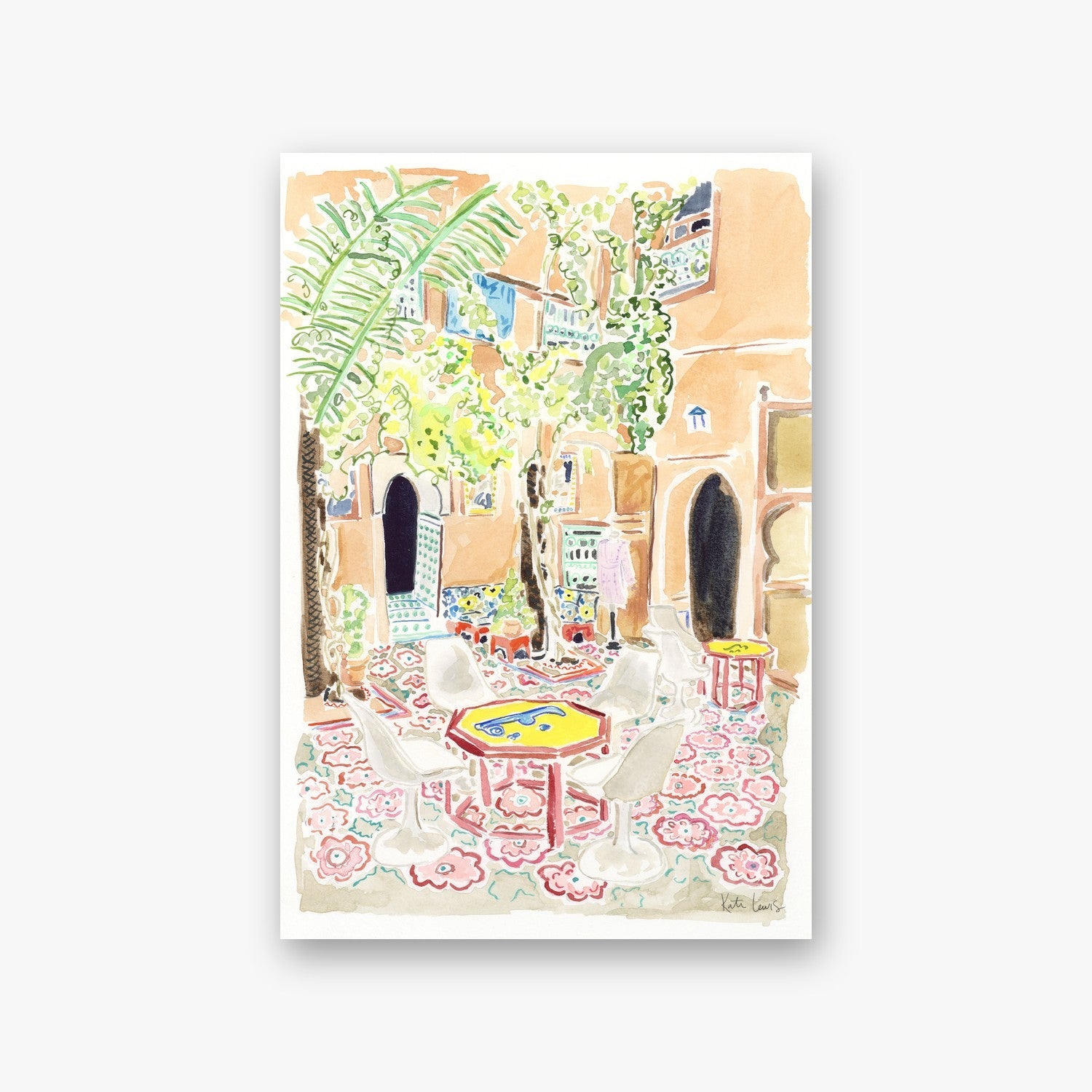 Hassan Hajjaj's Courtyard — art print by Kate Lewis