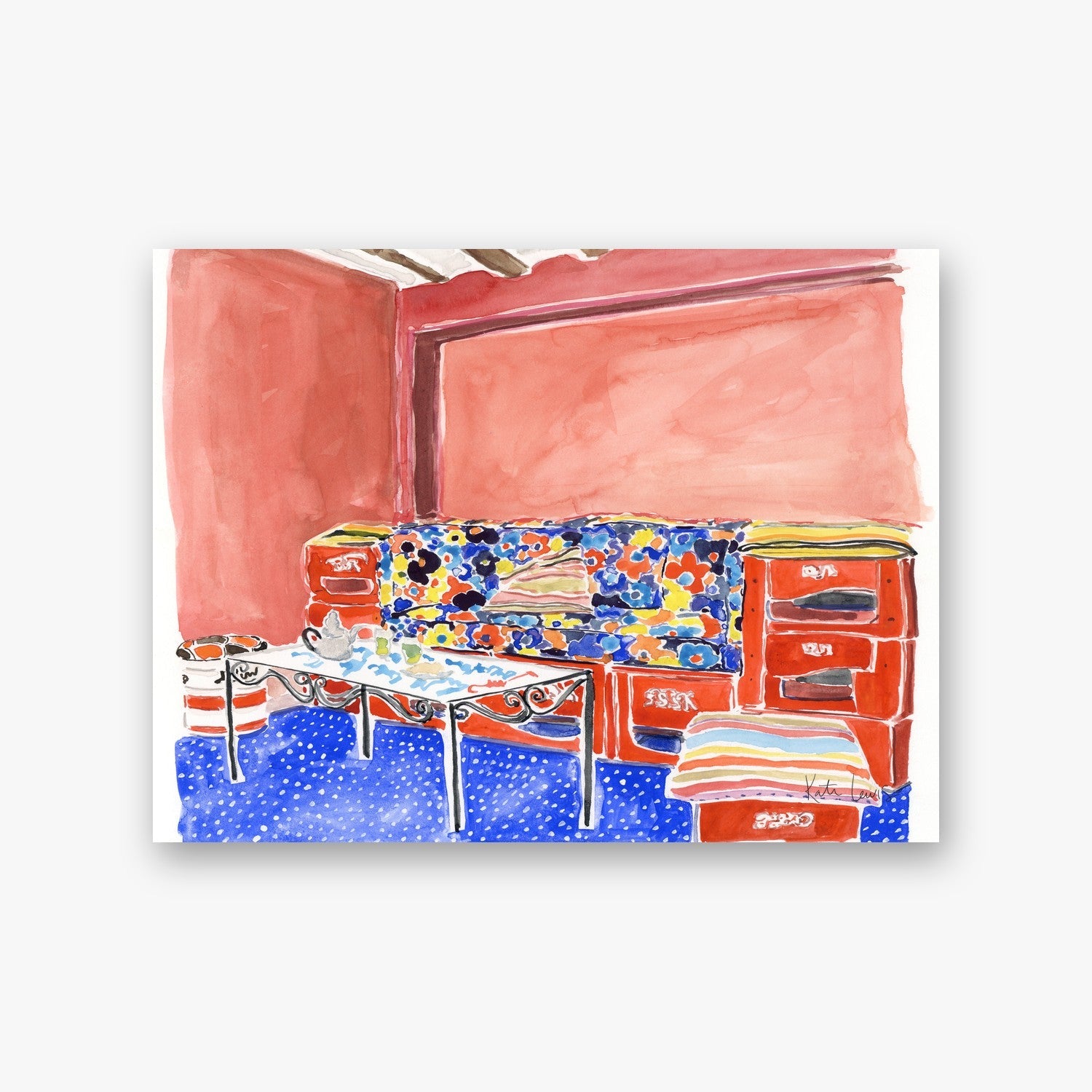 Hassan Hajjaj's Tea Room — art print by Kate Lewis