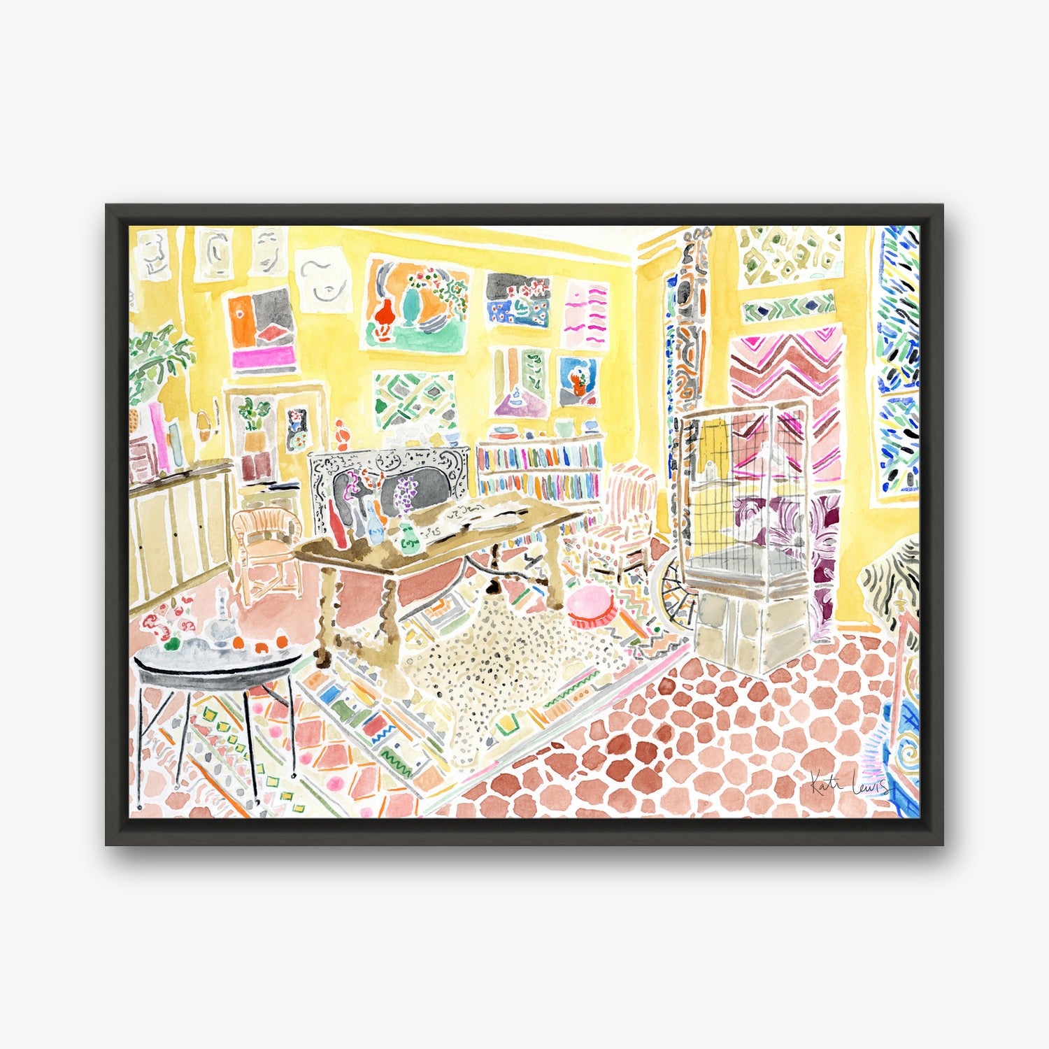 Henri Matisse's Living Room in a black gallery float frame