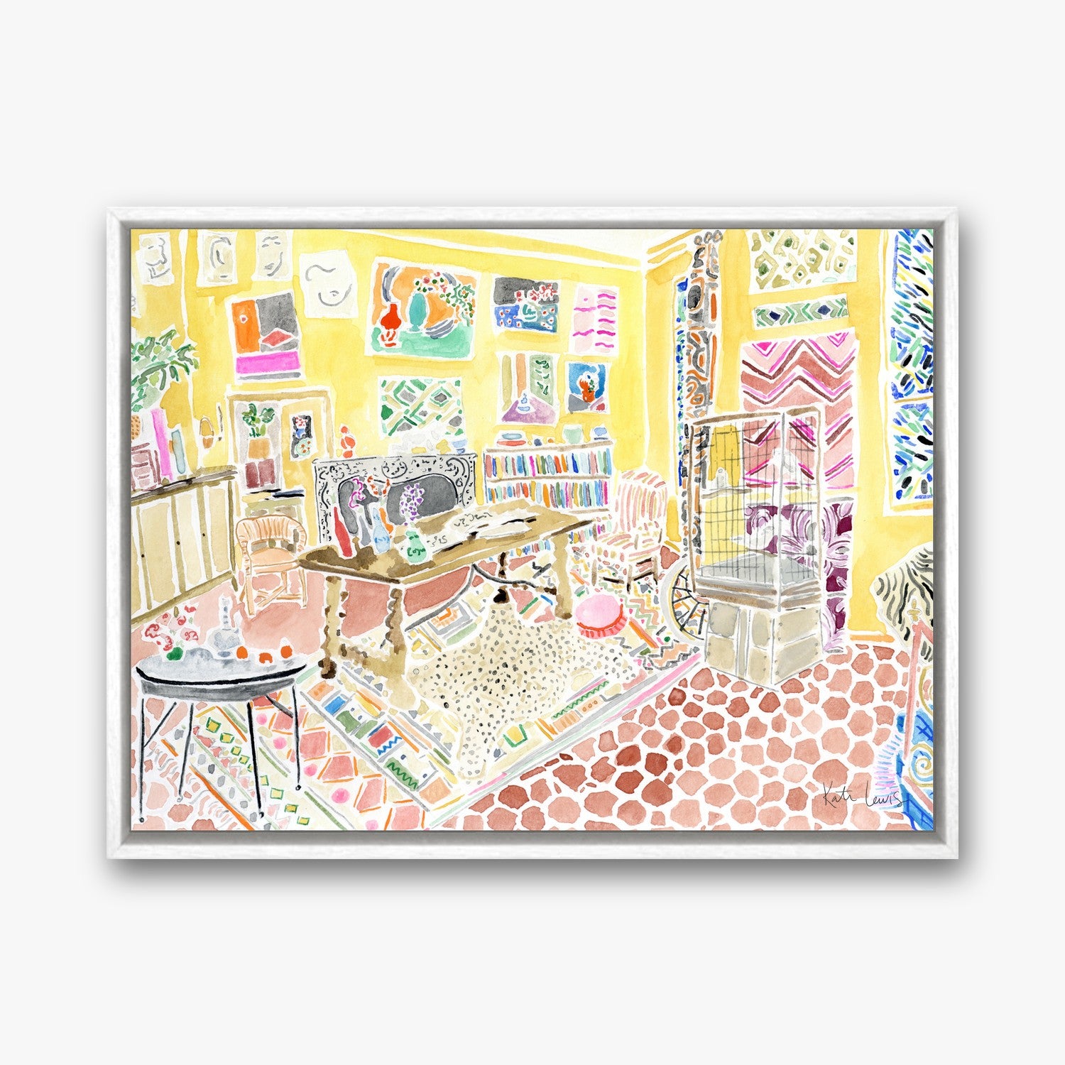 Henri Matisse's Living Room in a white gallery float frame