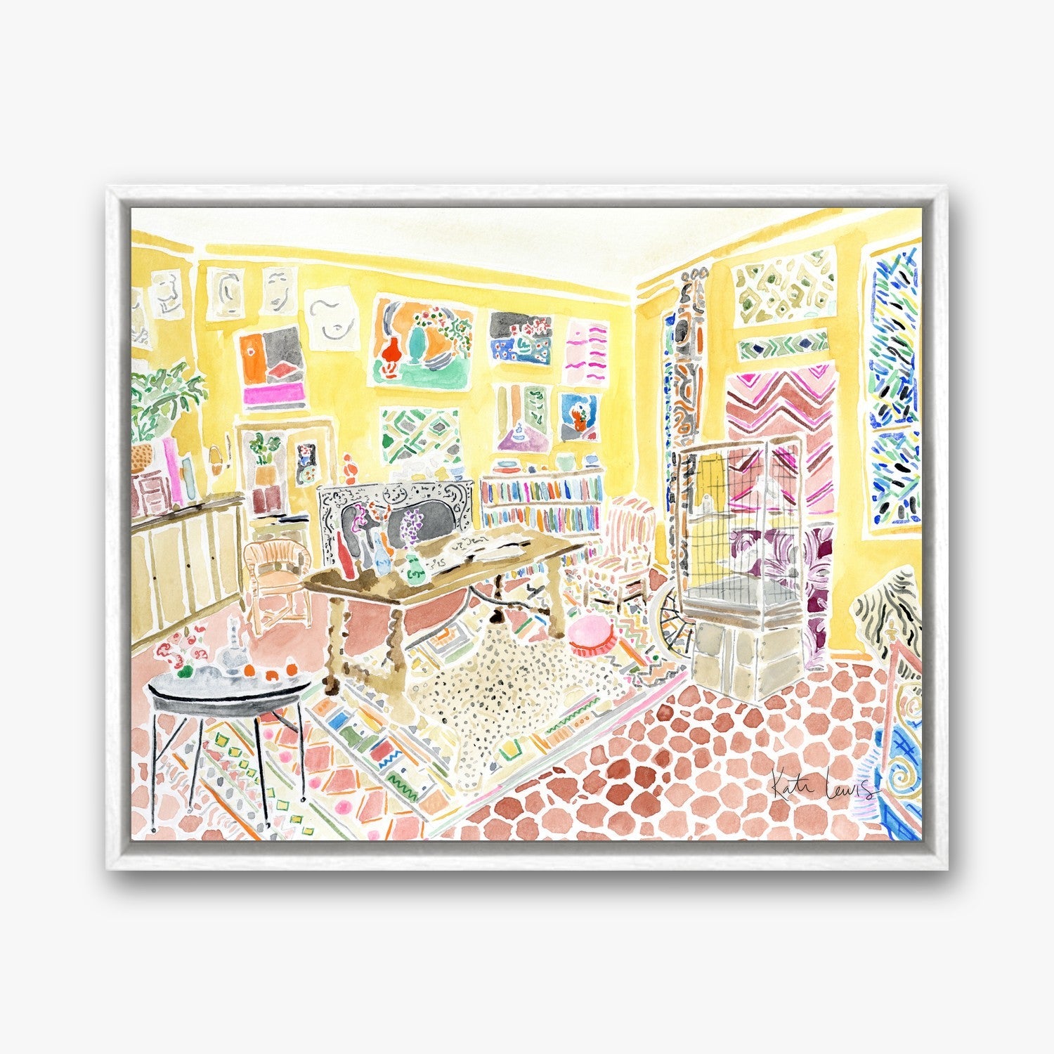 Henri Matisse's Studio in a White float frame