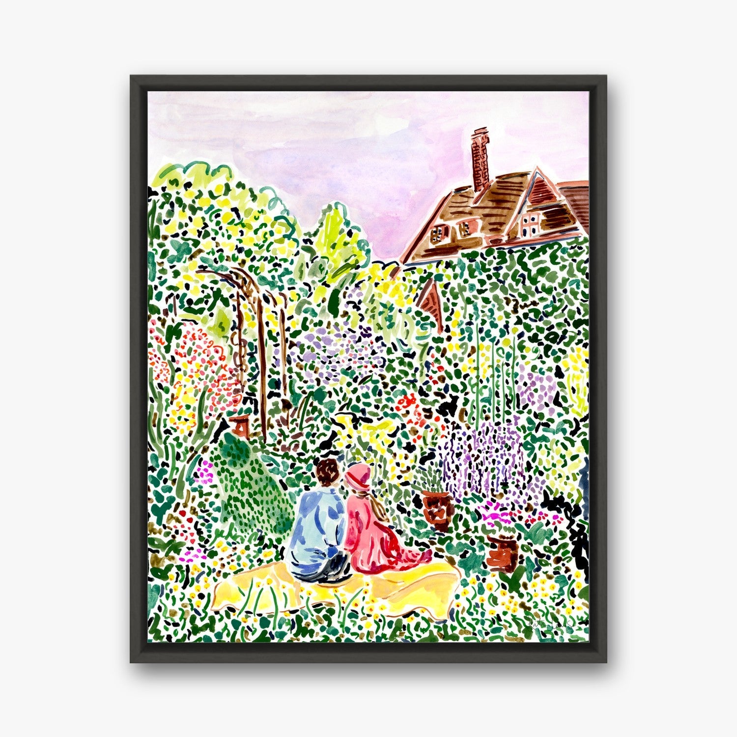 Imagining the Garden in a Black float frame