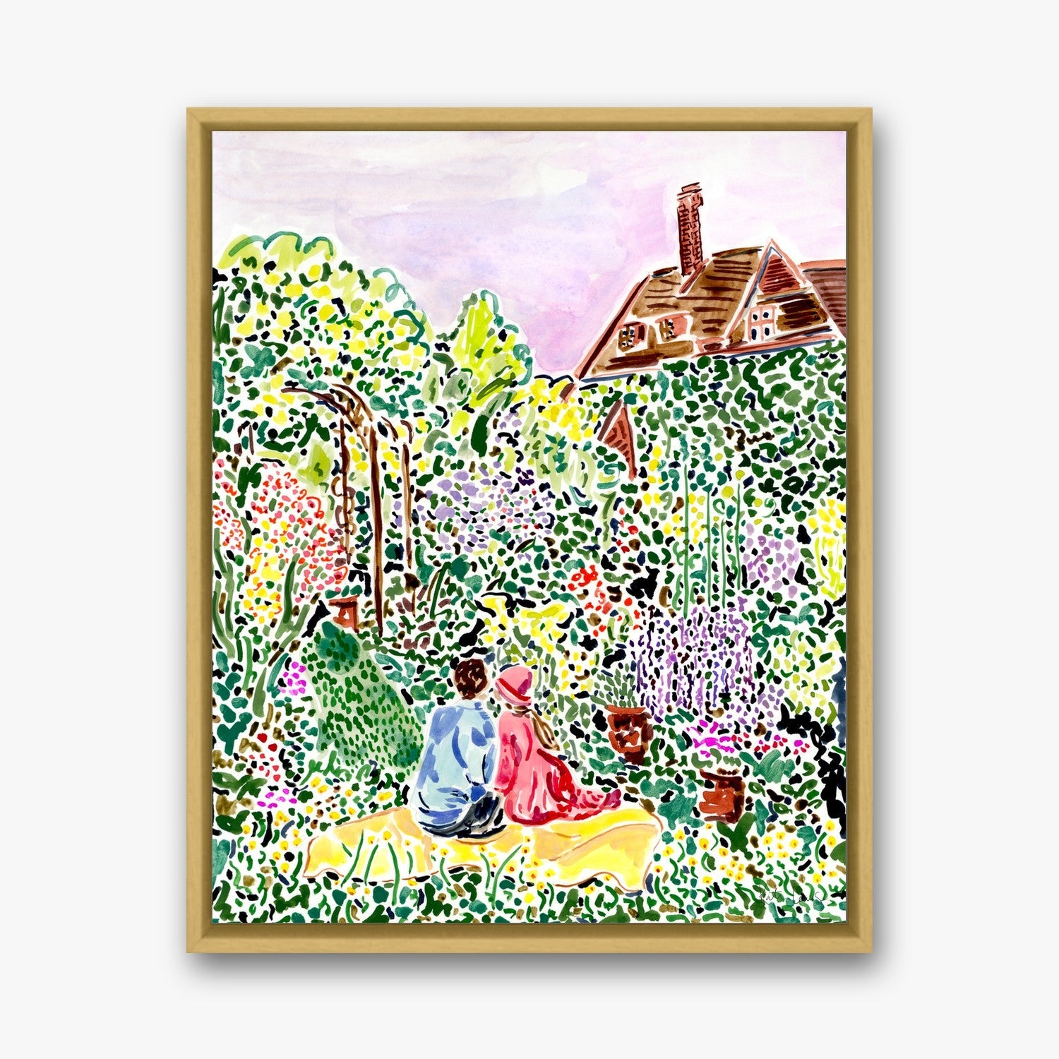 Imagining the Garden in a Gold float frame