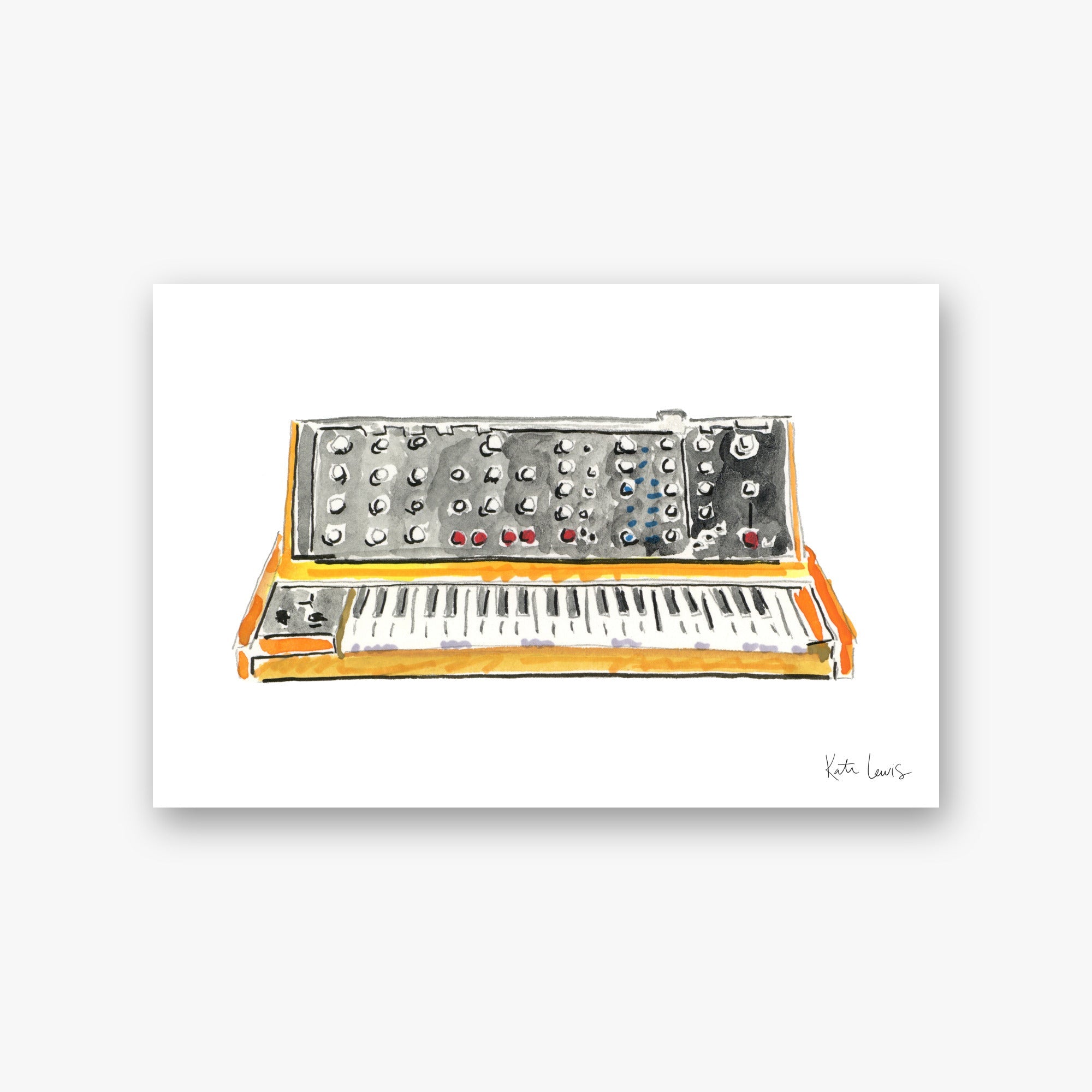 Jean-Michel Basquiat's Synthesizer — art print by Kate Lewis