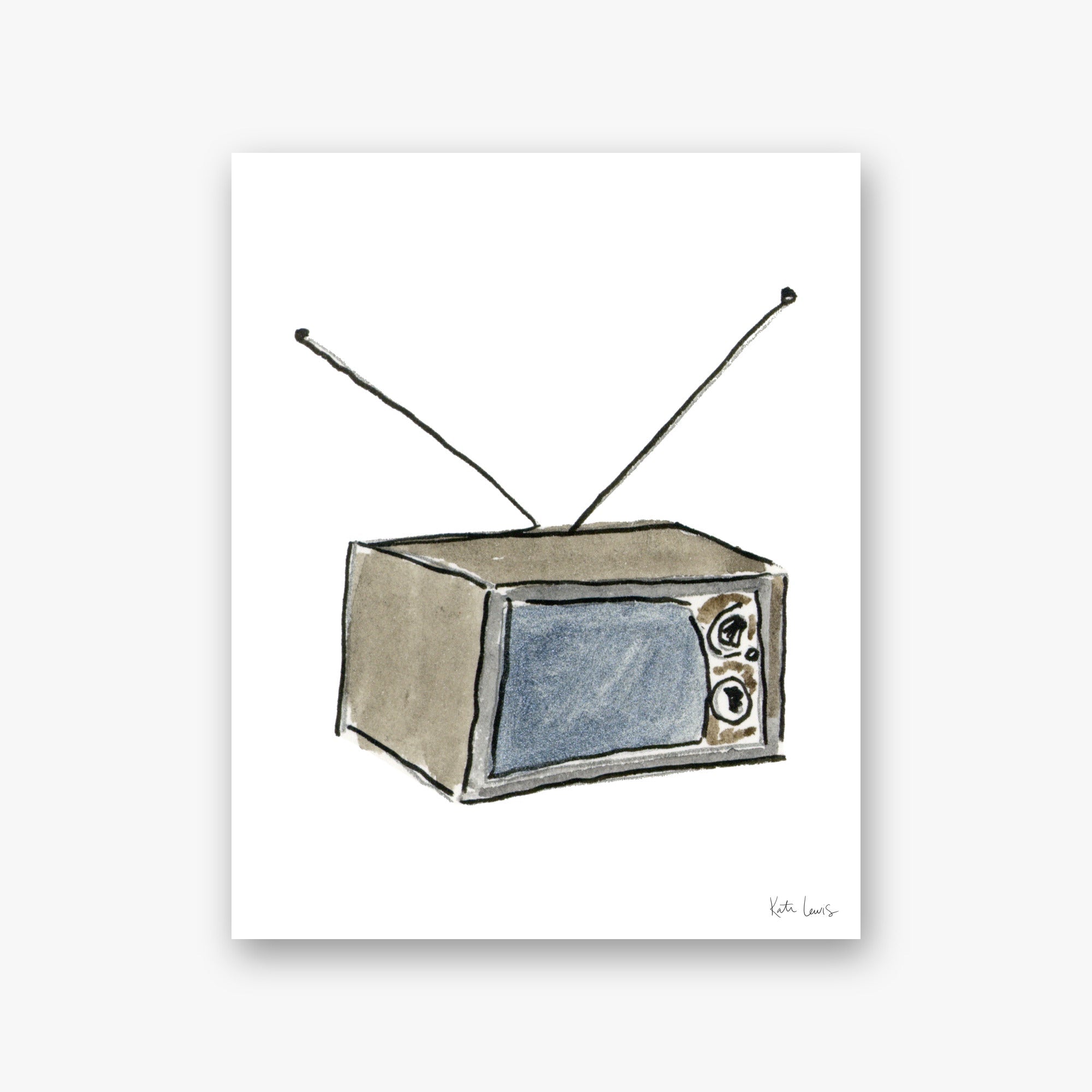 Jean-Michel Basquiat's Television — art print by Kate Lewis