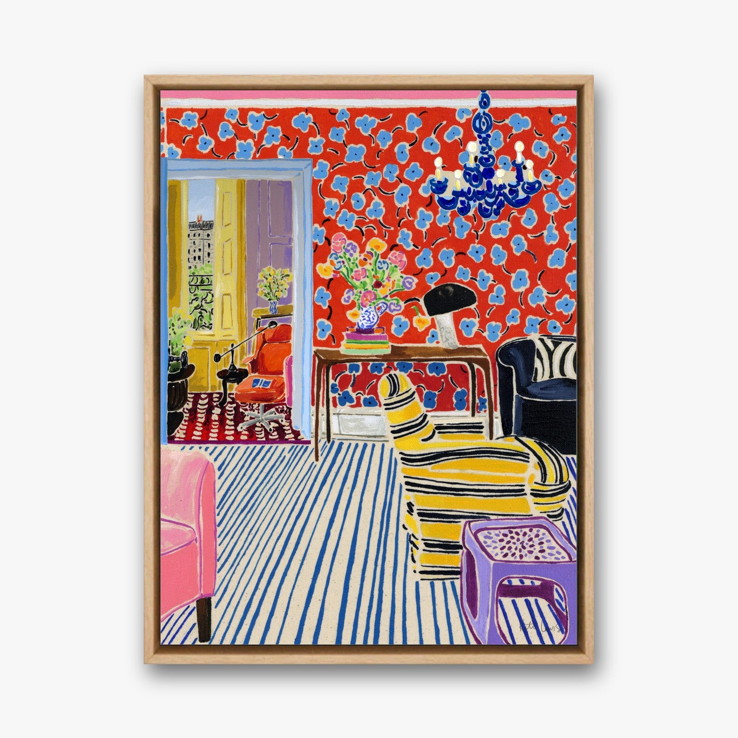 Living Room by Kate Lewis in a natural oak frame