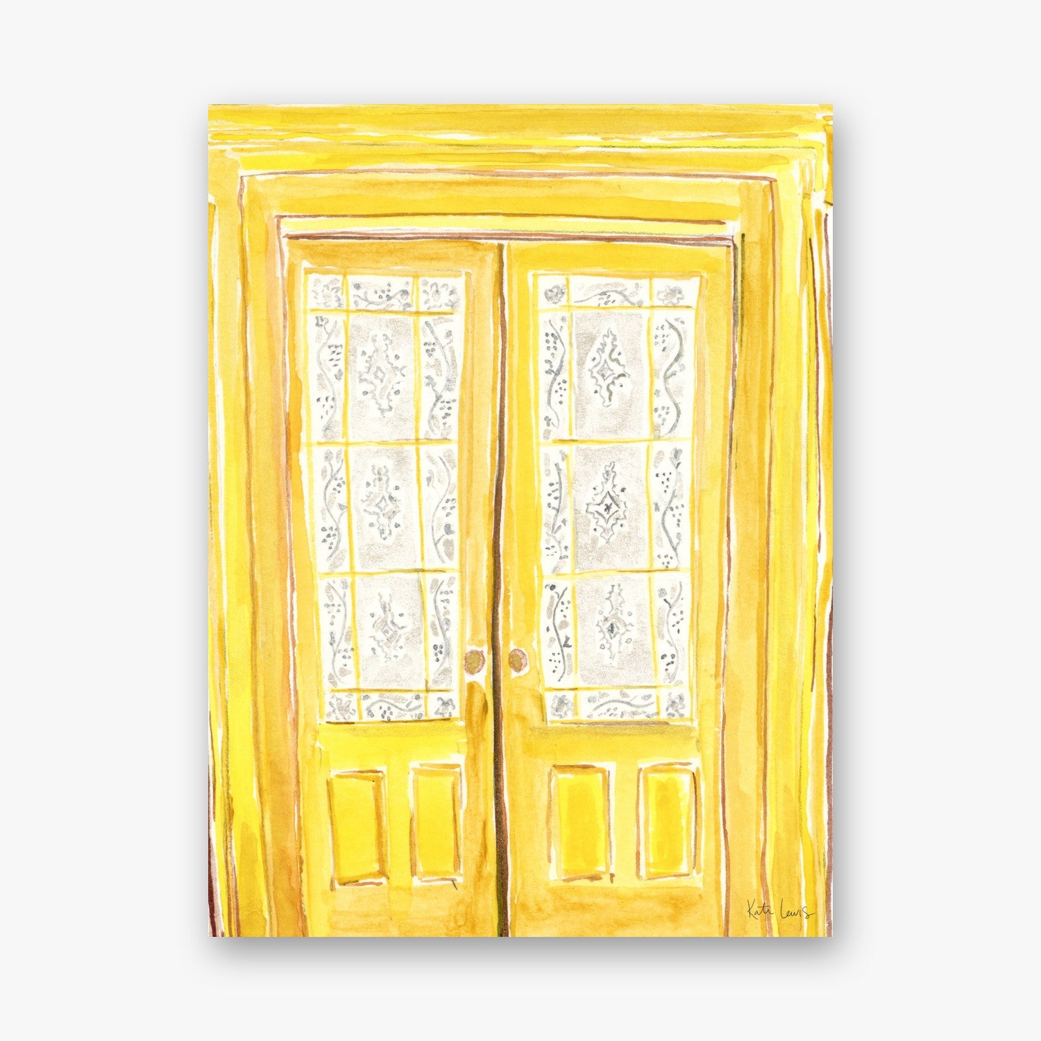 Louise Bourgeois's Yellow Doors — art print by Kate Lewis