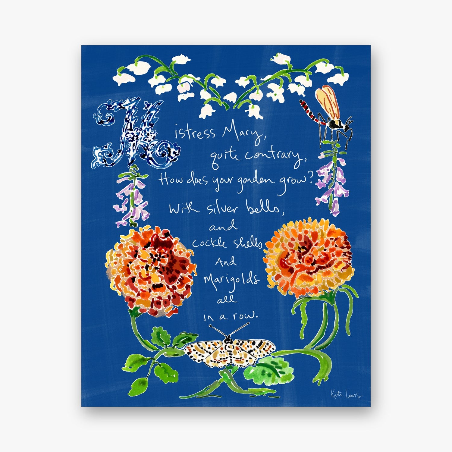 Mary, Mary, Quite Contrary — art print by Kate Lewis