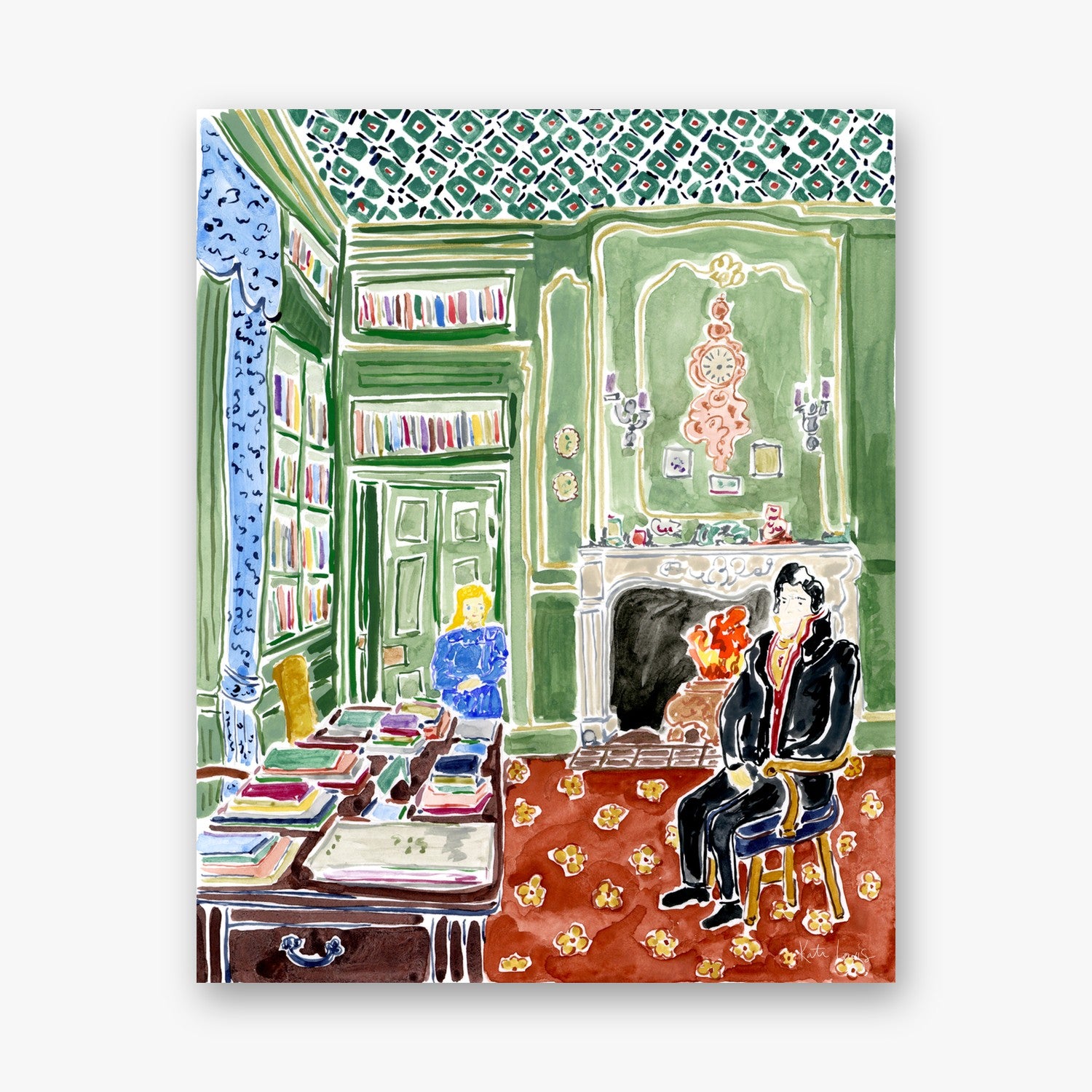 Mary Meets Mr. Craven — art print by Kate Lewis
