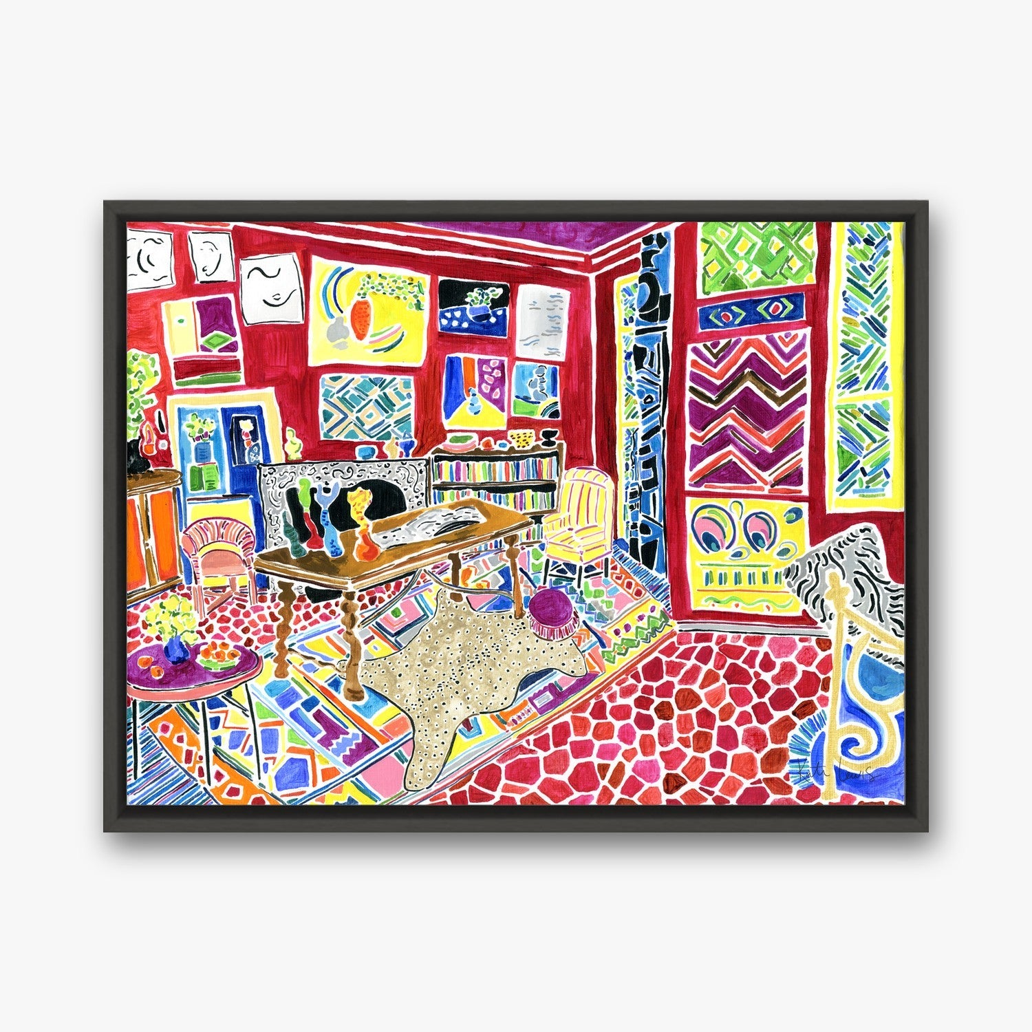 Matisse Home and Studio in a Black float frame