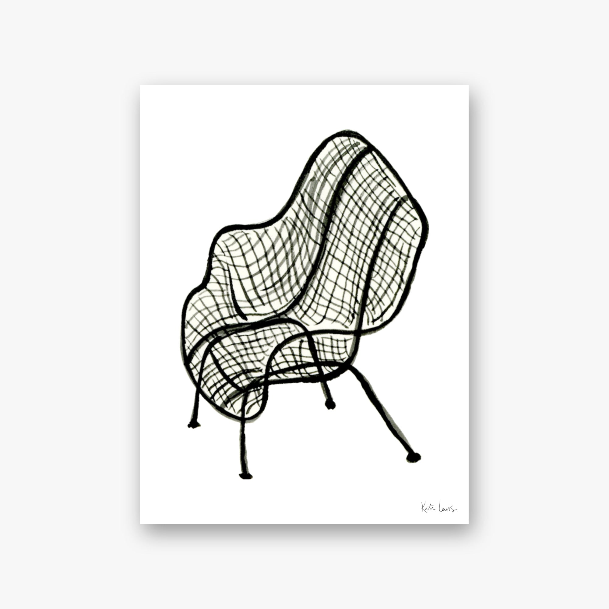 Modern Chair Study — art print by Kate Lewis