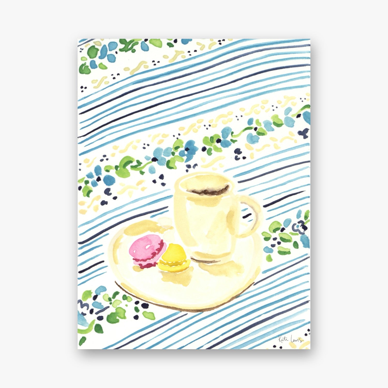 Morning Coffee and Macarons by Kate Lewis