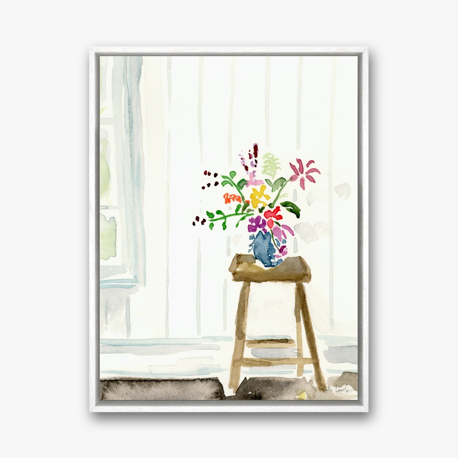 Morning Light in a white gallery float frame