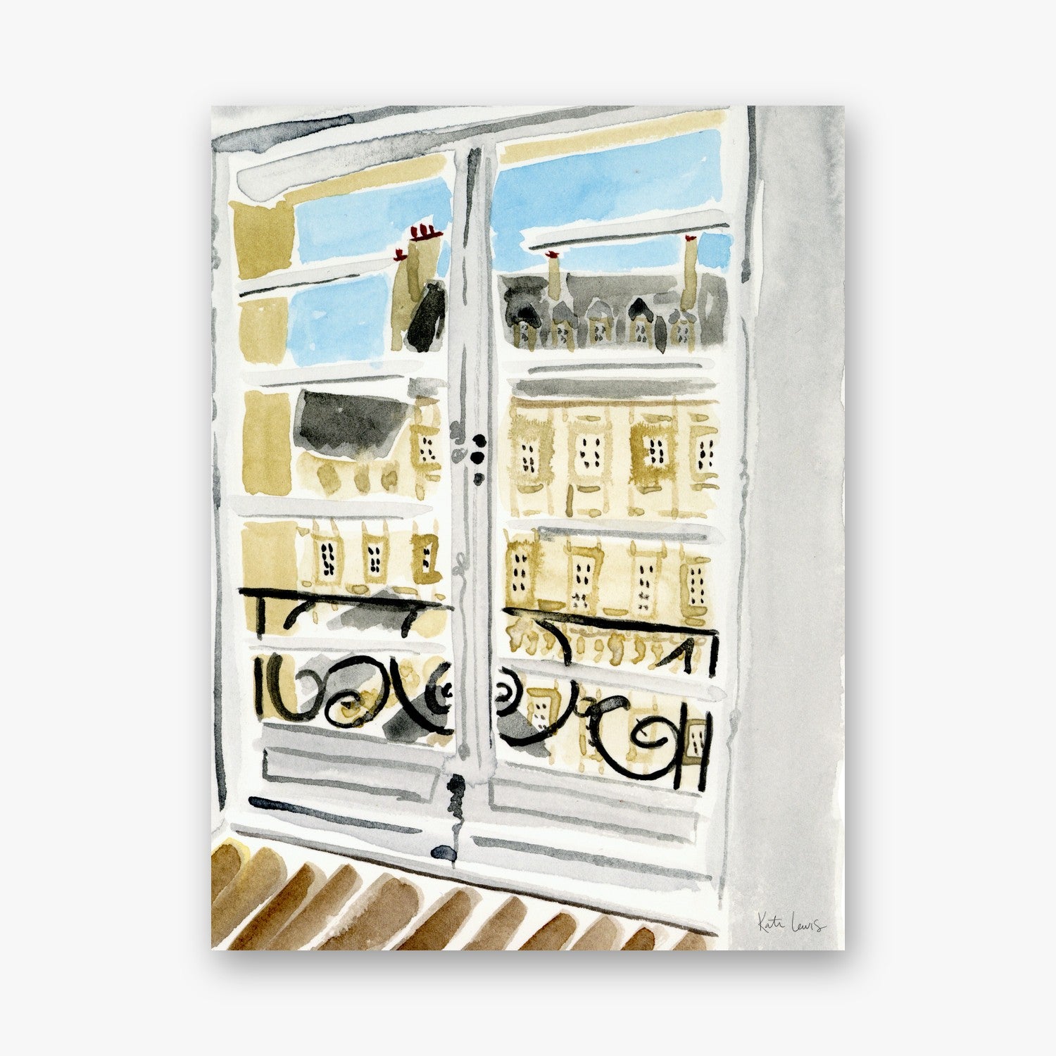 Paris Window — art print by Kate Lewis