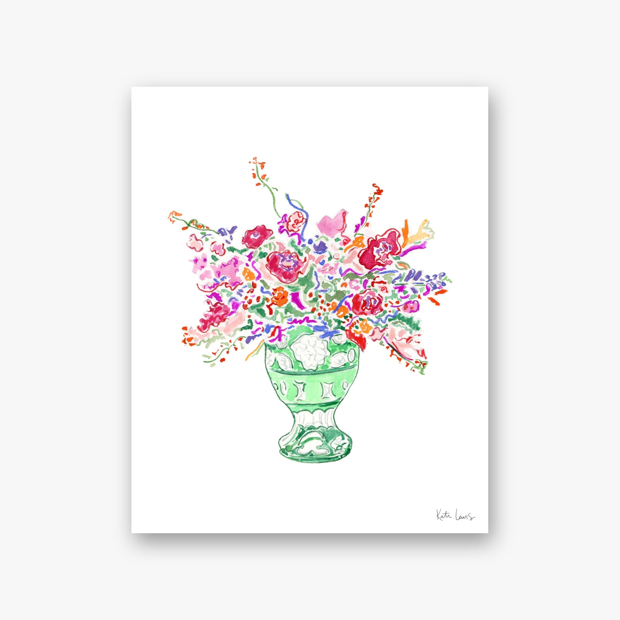 Paula Modersohn-Becker's Flowers in a Green Vase — art print by Kate Lewis