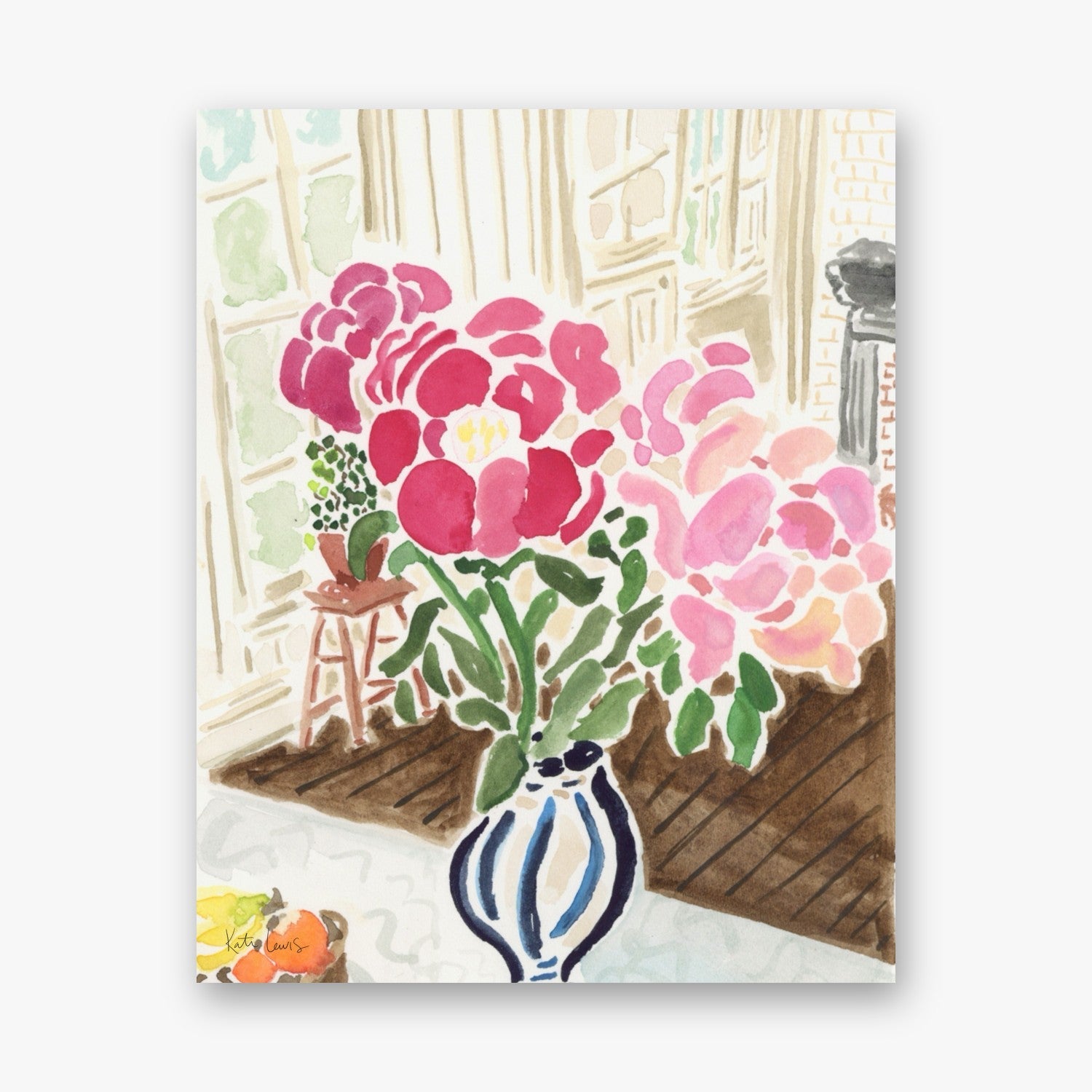 Pink Peonies by the Window