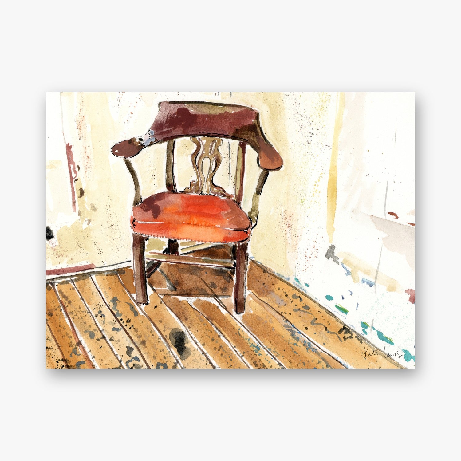 Pollock and Krasner's Chair — art print by Kate Lewis