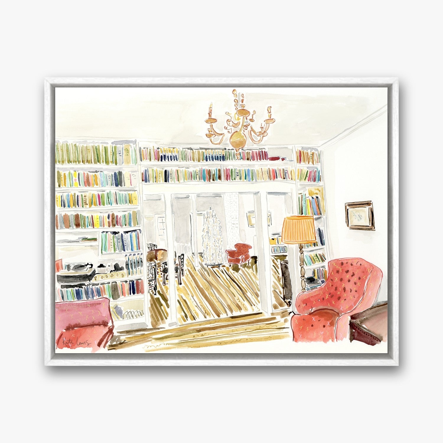 Pollock and Krasner's Parlor in a White float frame