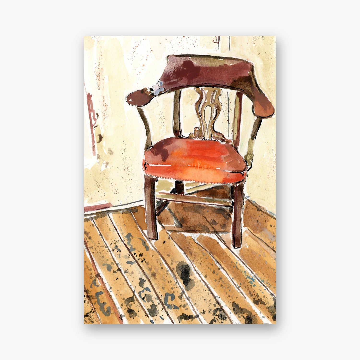 Pollock and Krasner's Studio Chair — art print by Kate Lewis