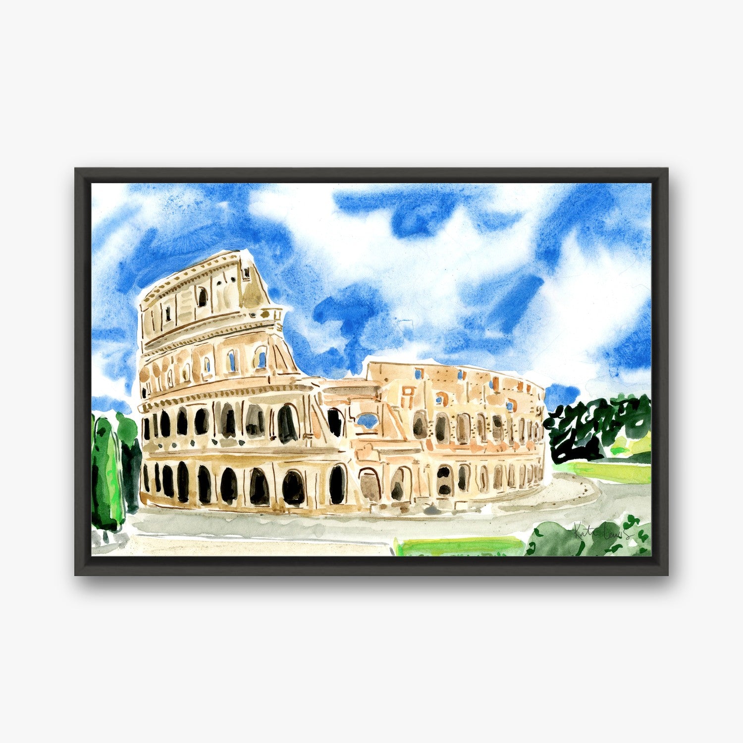 Rome Coliseum by Kate Lewis in a black frame