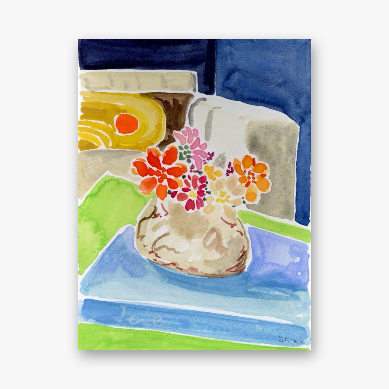 Still Life with Flowers — art print by Kate Lewis
