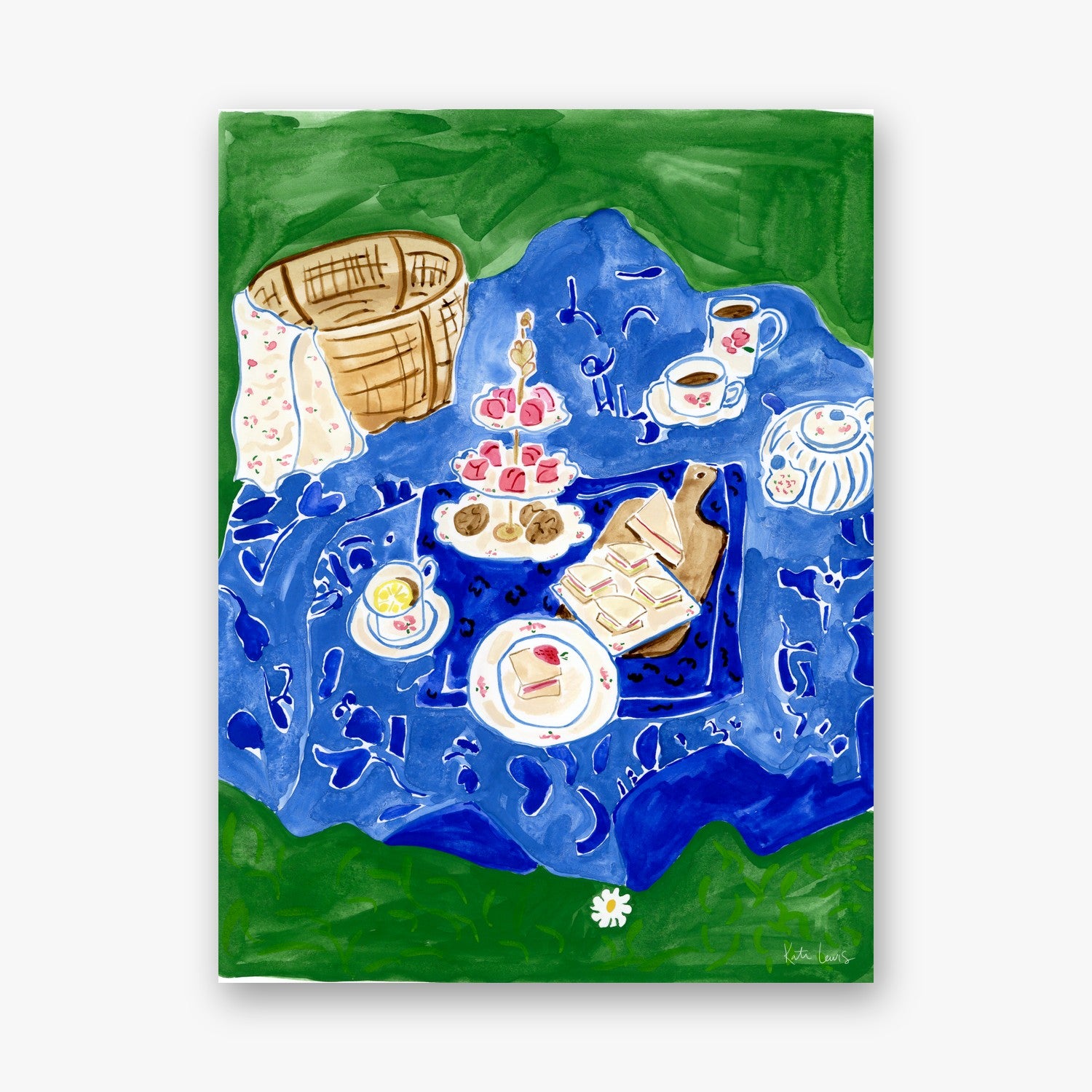 Tea on the Grass — art print by Kate Lewis