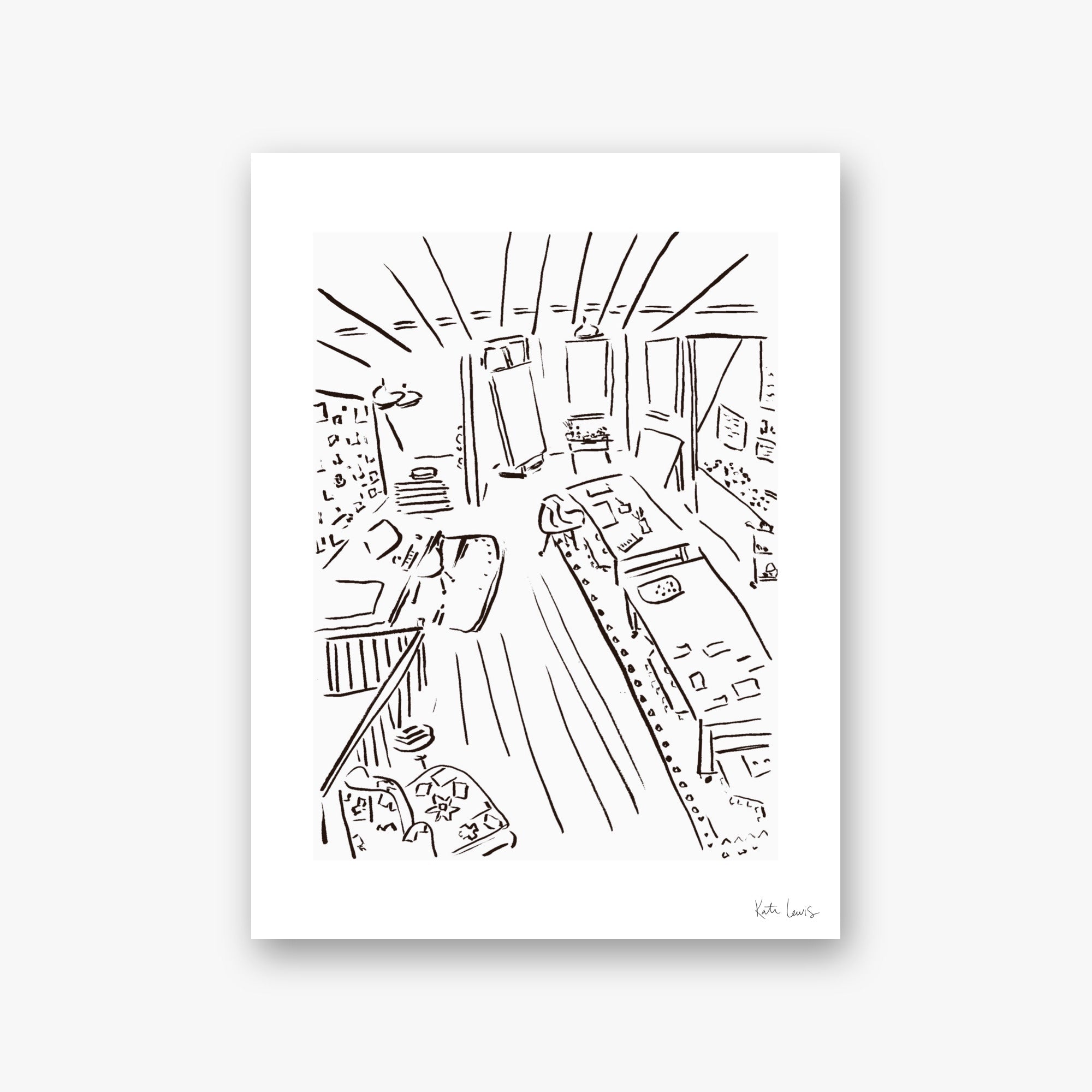 The Artist's Studio — art print by Kate Lewis