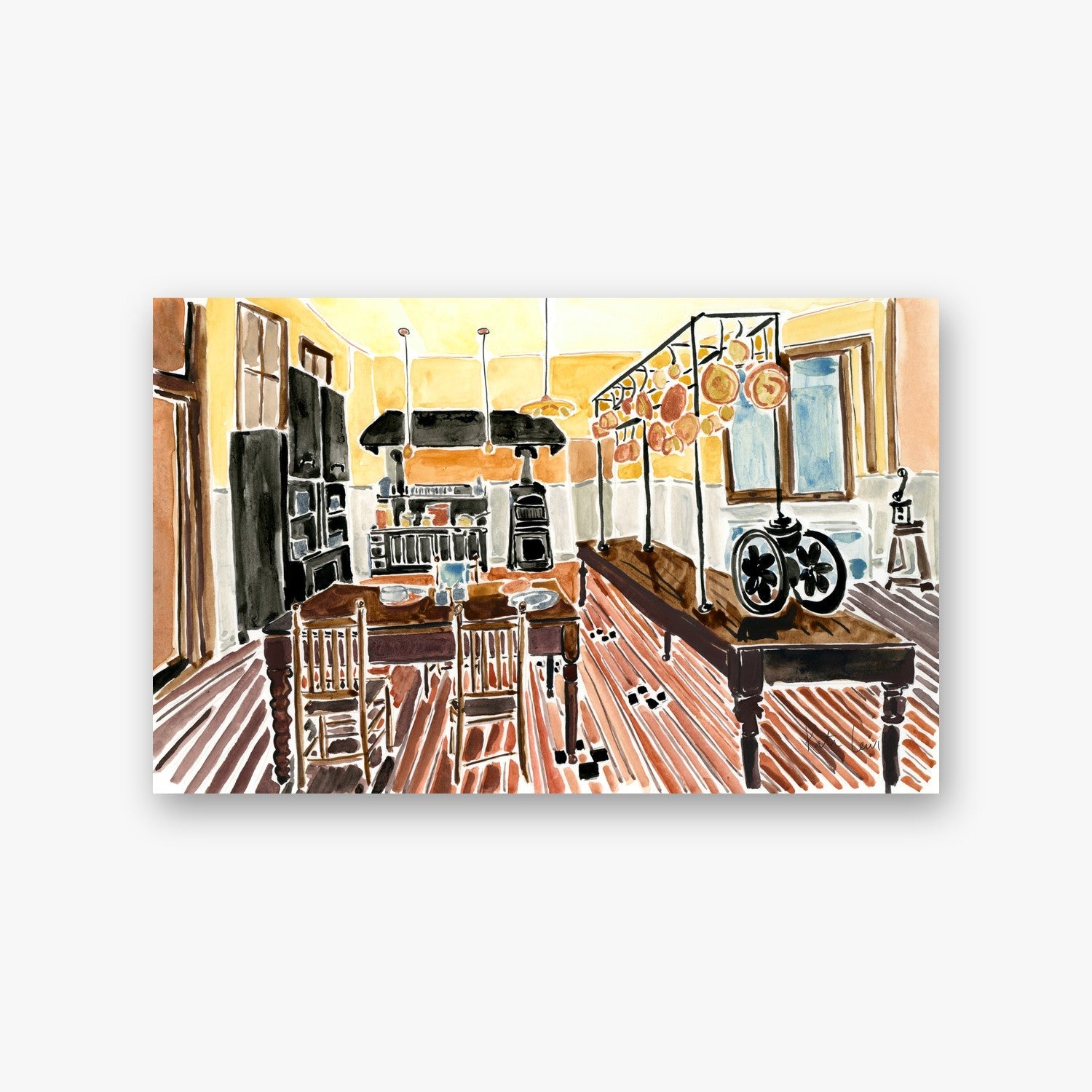 The Manor Kitchen — art print by Kate Lewis