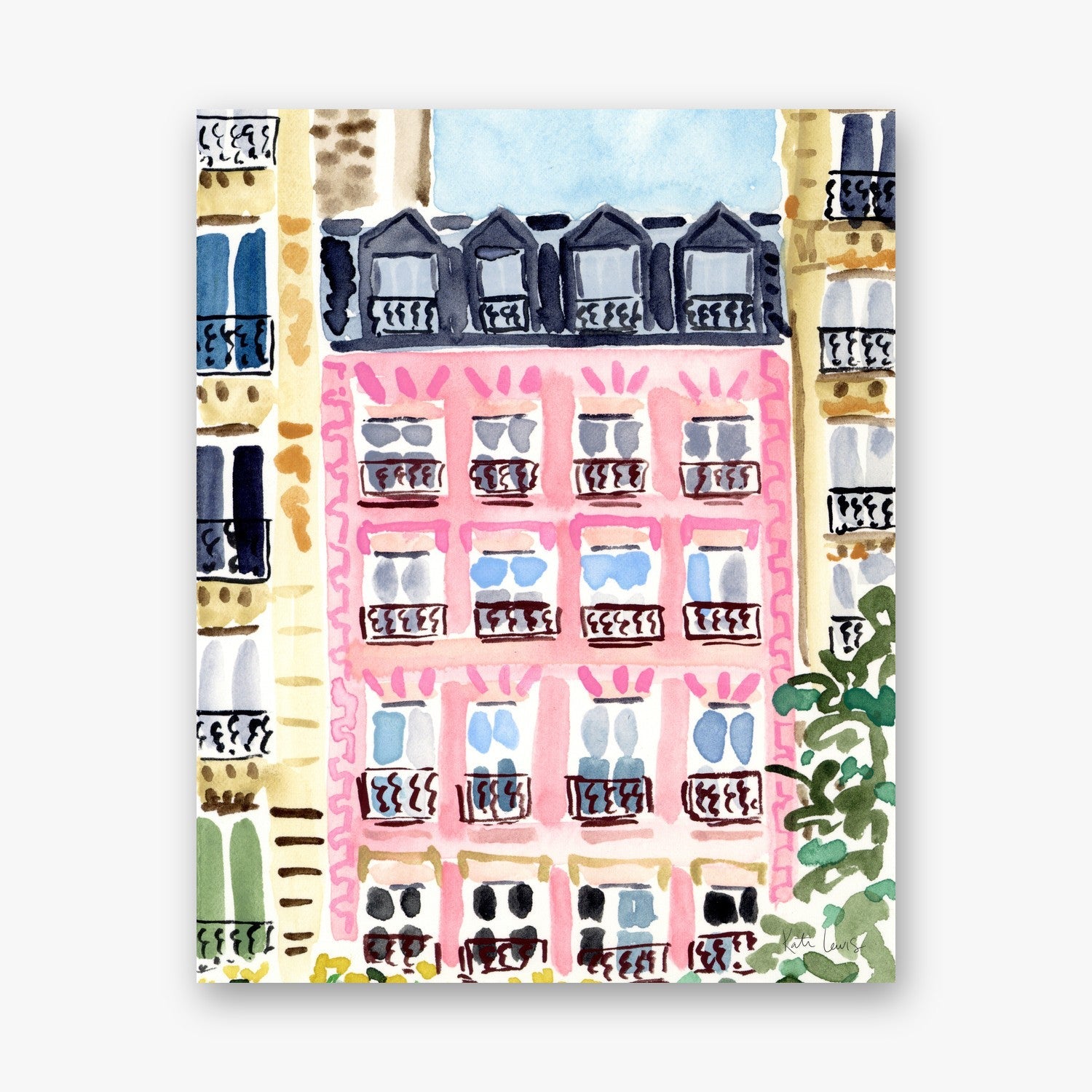 The Pink Building in Paris