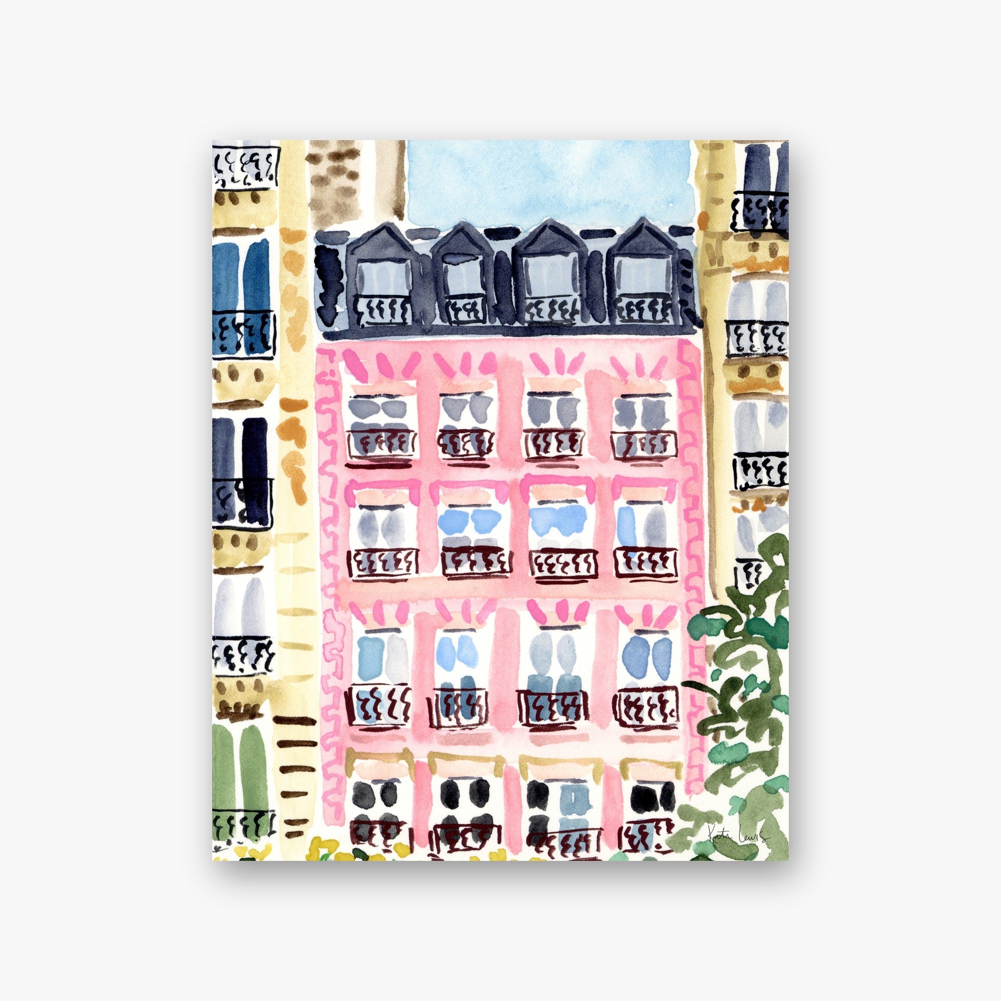 The Pink Building in Paris