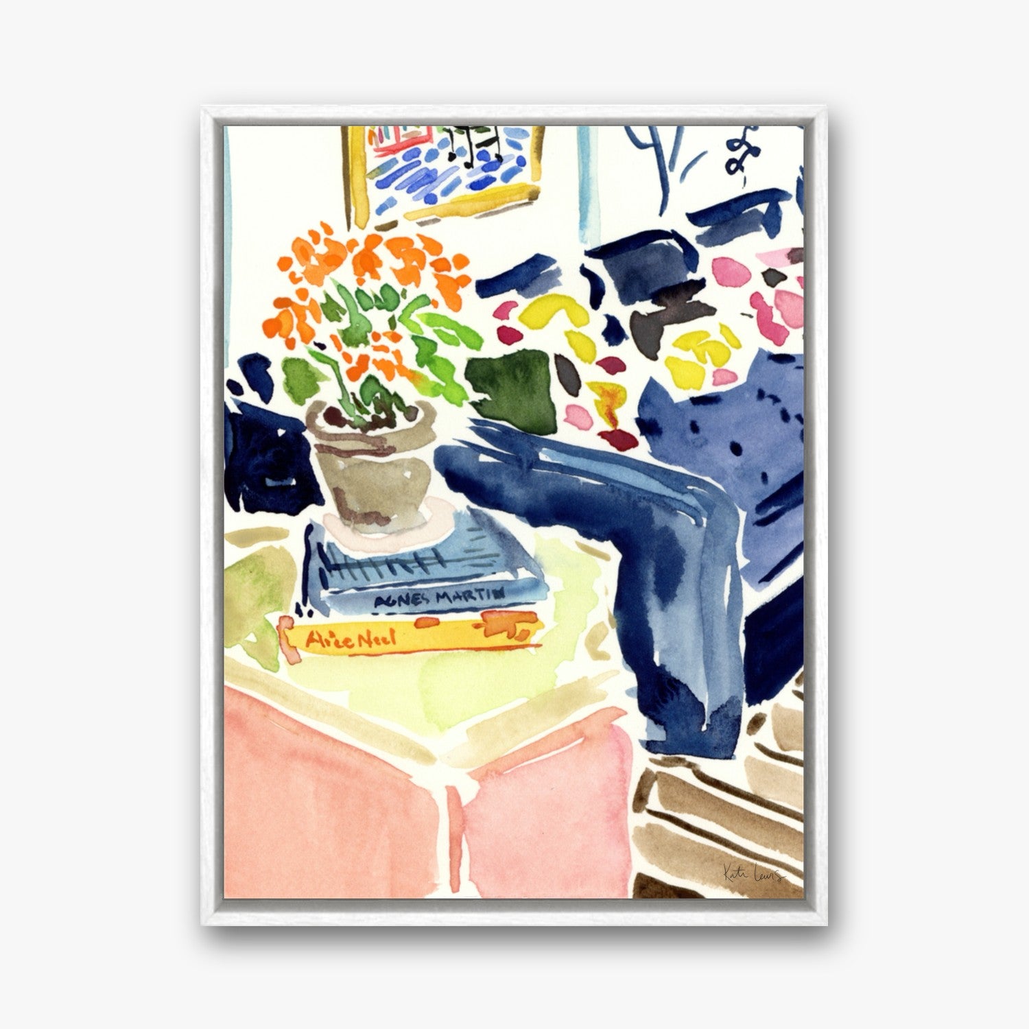 The Sitting Room by Kate Lewis in a white frame
