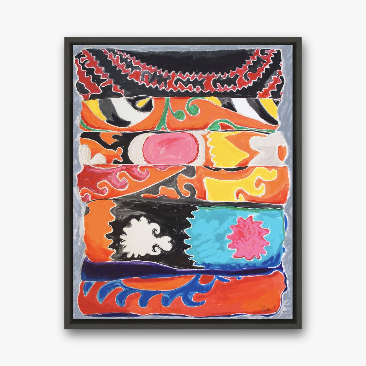 The Stack by Kate Lewis in a black frame