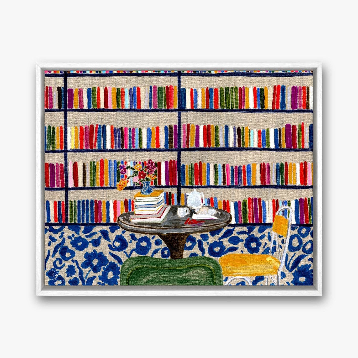 Turn the Page by Kate Lewis in a white frame