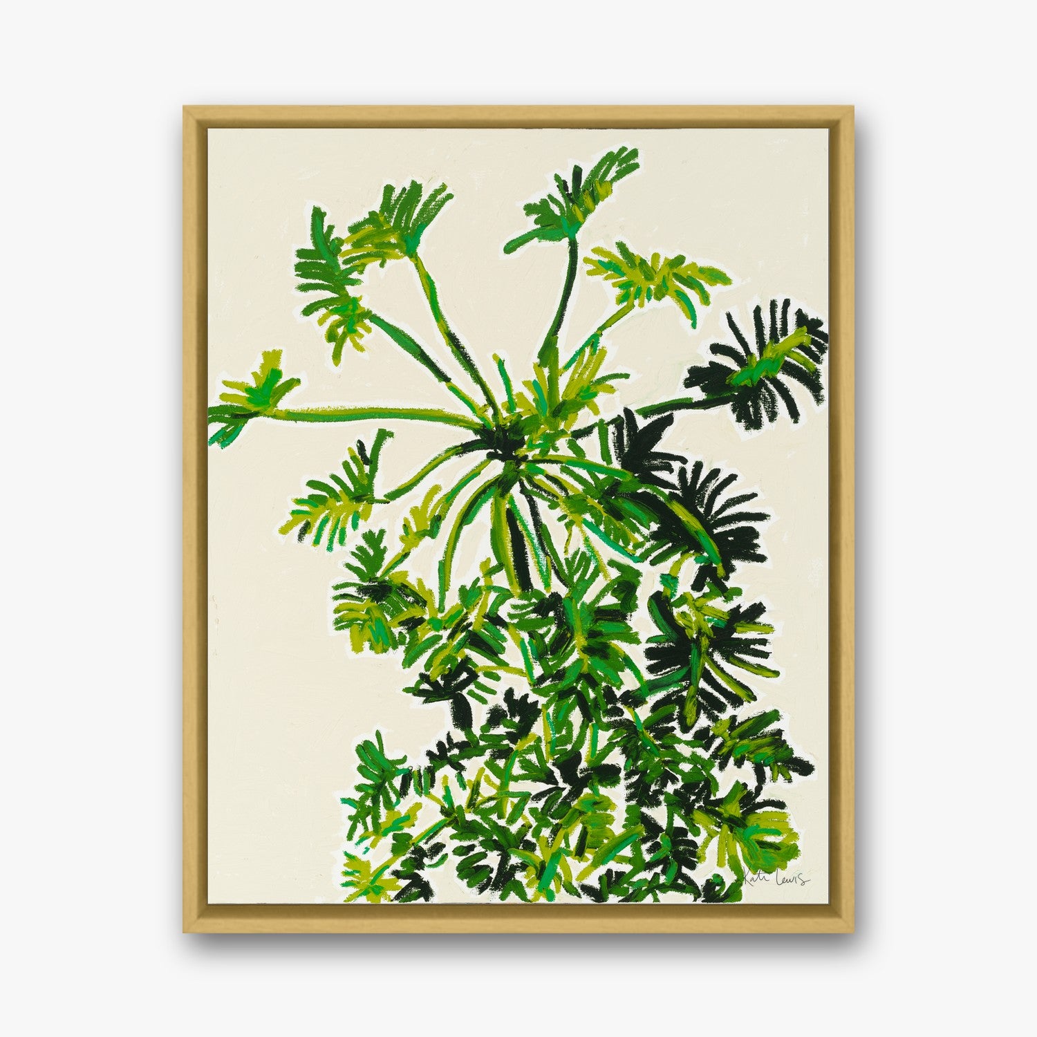 Well-Lit Spot in a gold gallery float frame